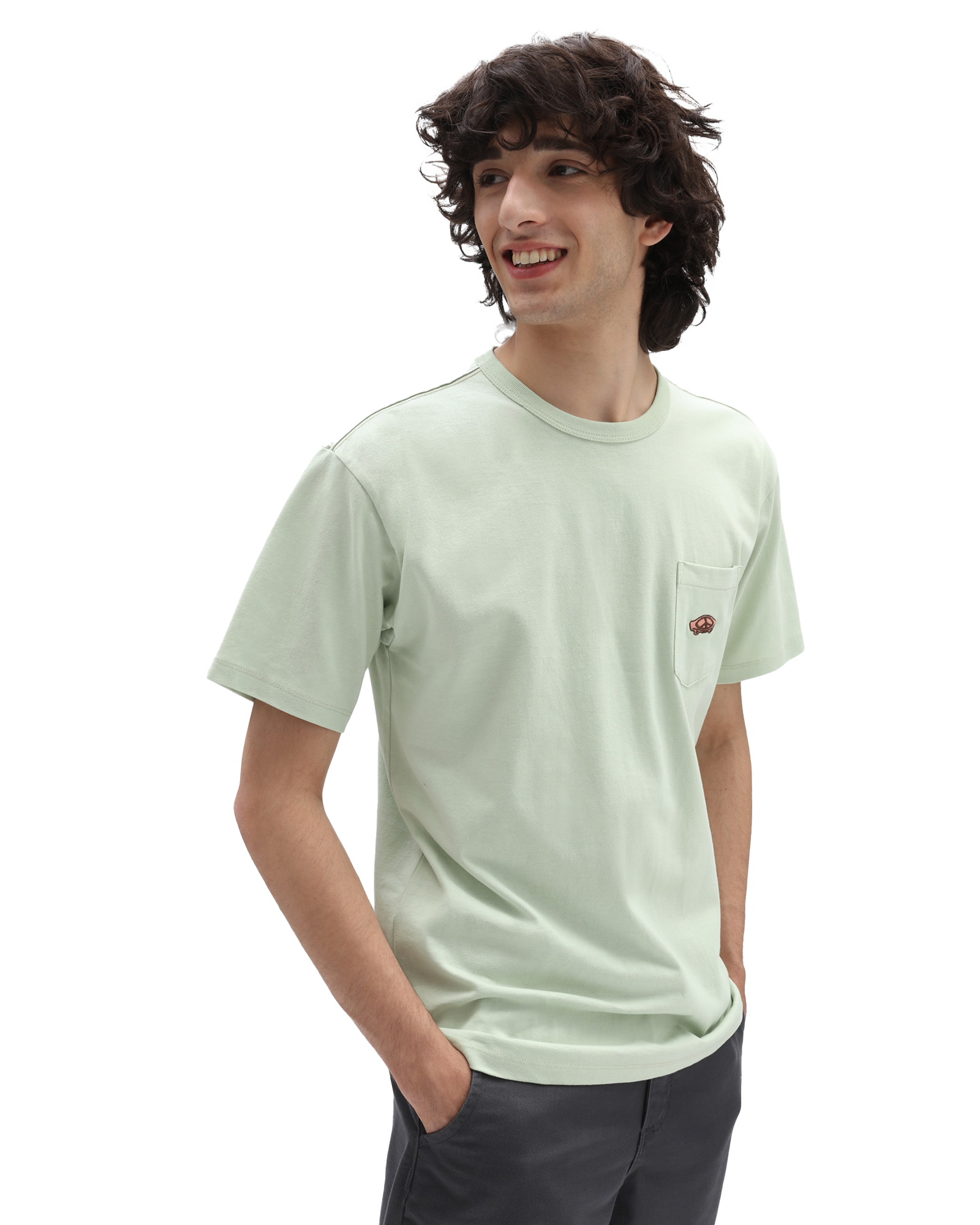 Off The Wall Graphic T-shirt In Celadon Green