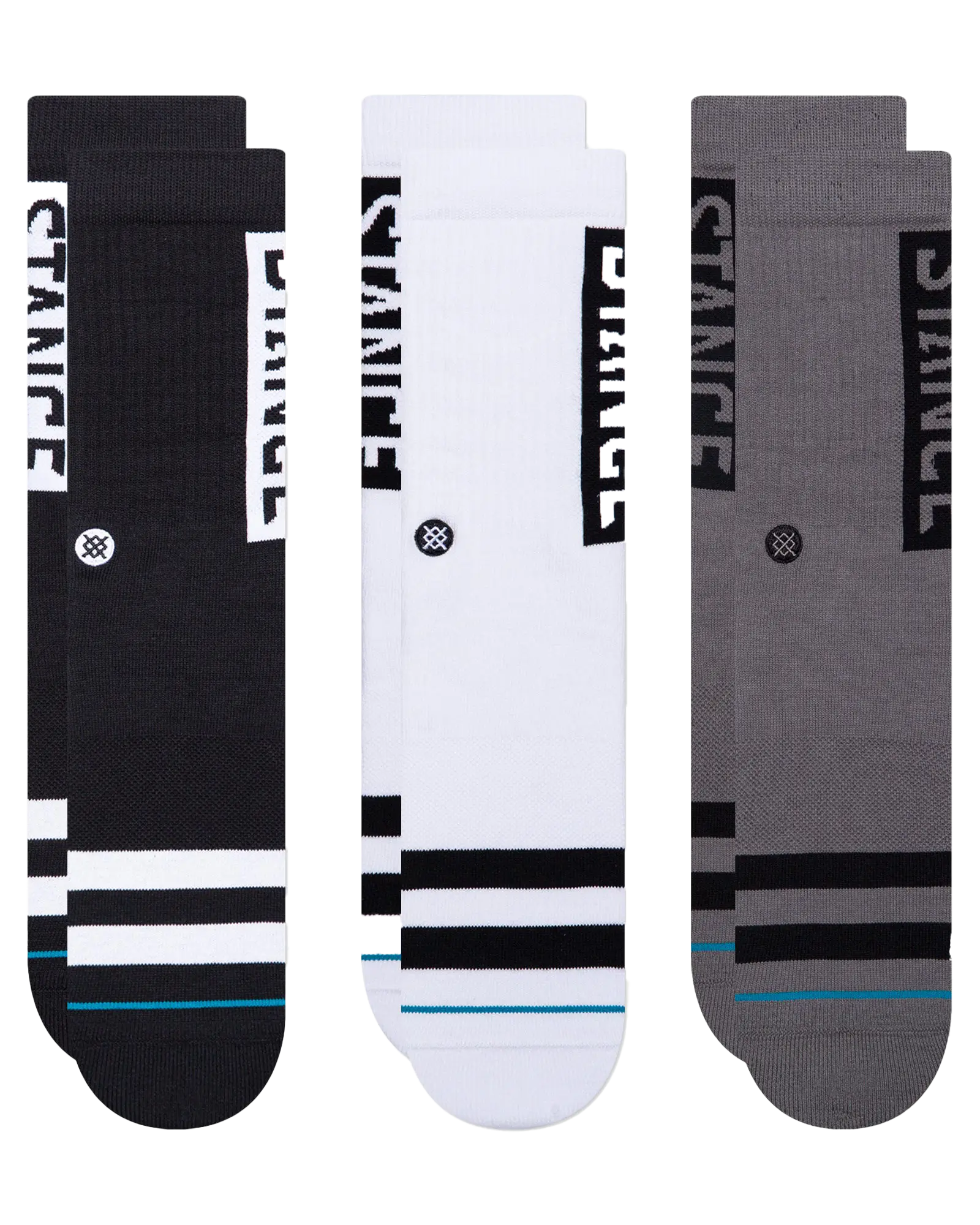 Og Socks (3 Pack) In BlackandWhite