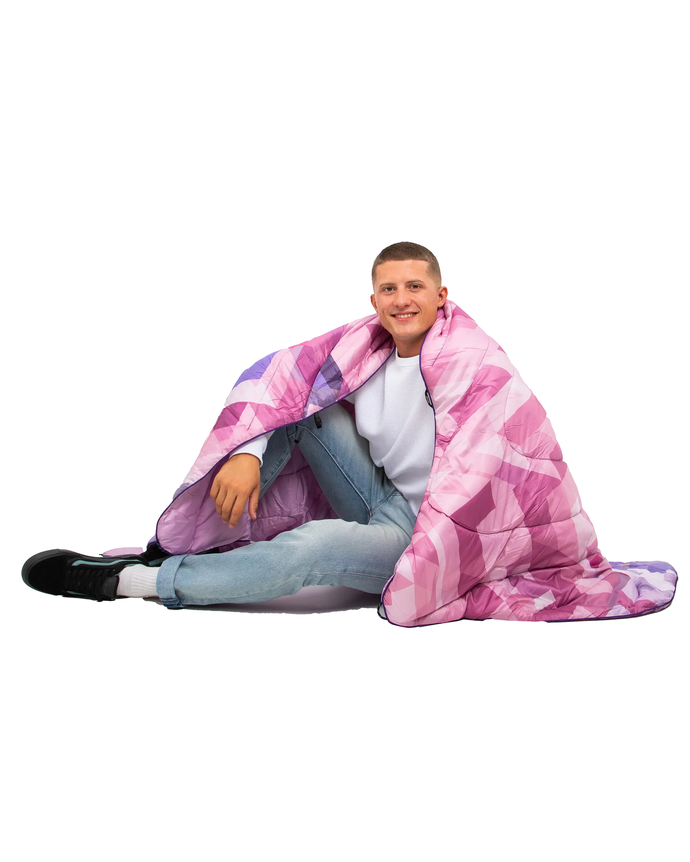 Original Puffy Blanket In Geo Rose