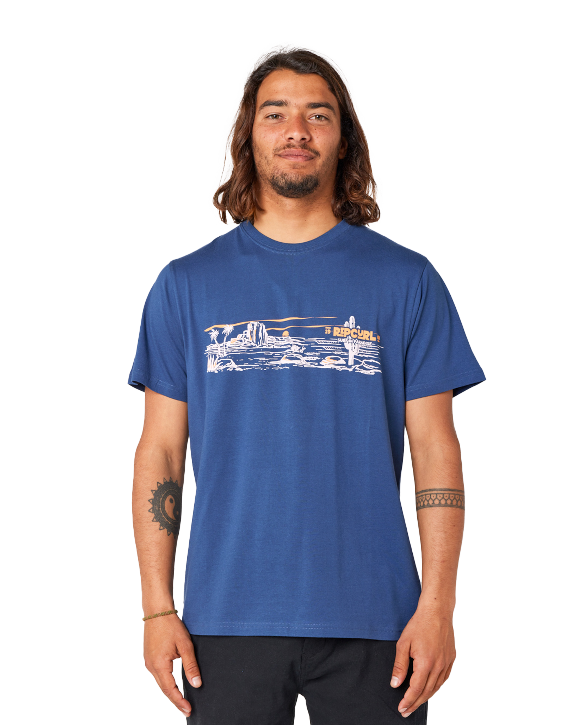 Paradise Land T-shirt In Washed Navy