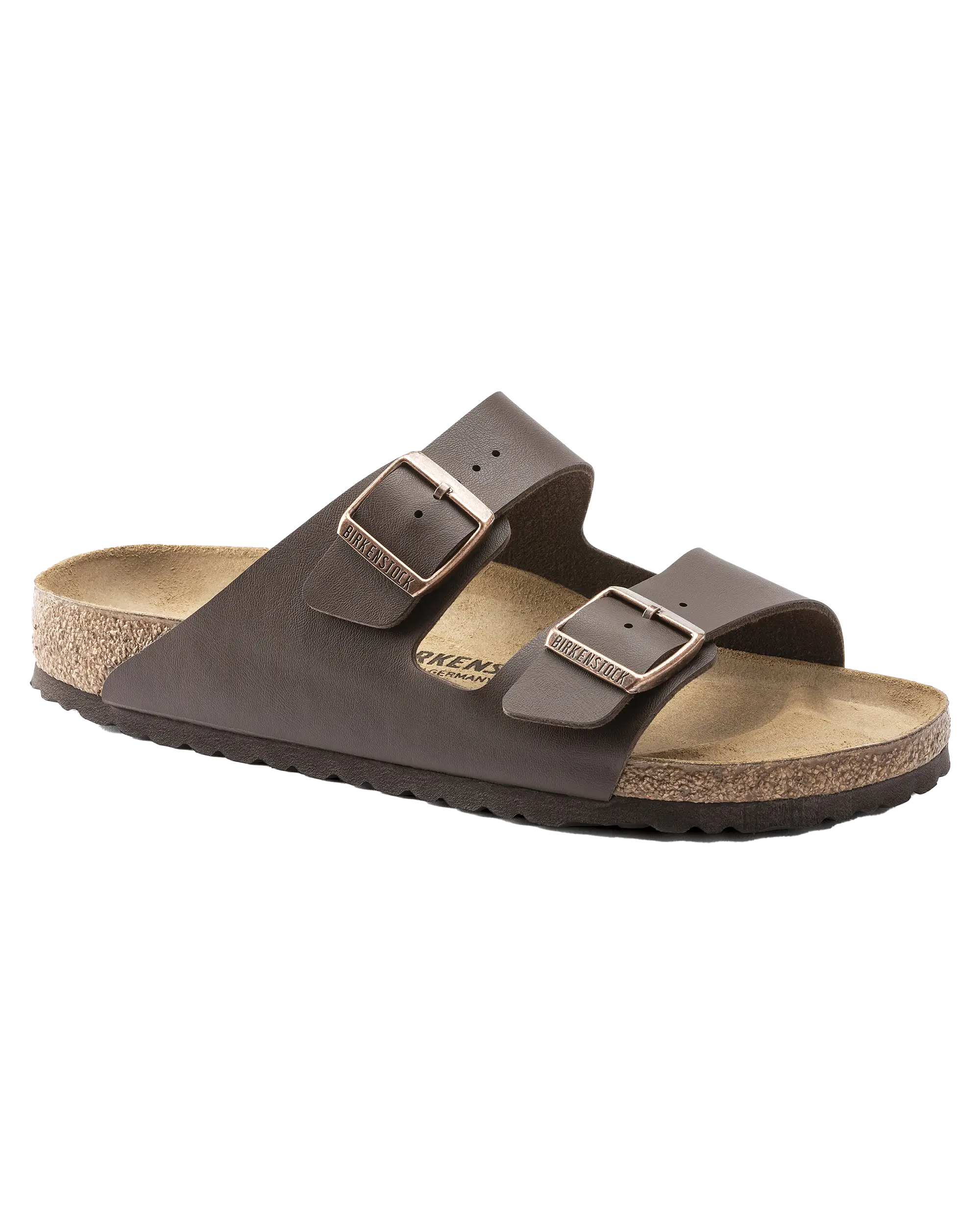 Arizona Natural Leather Sandals In Dark Brown