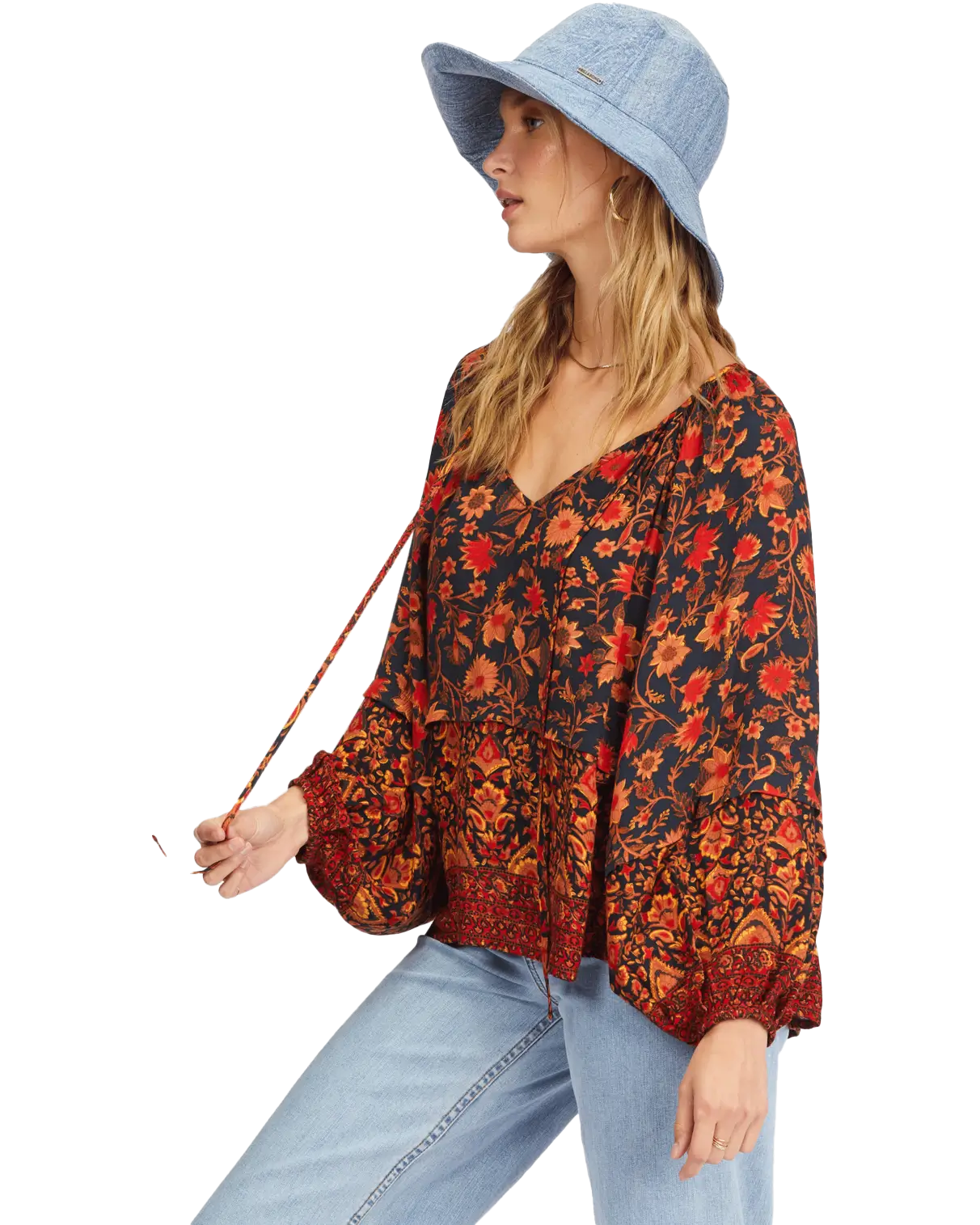 Peace And Love Top In Black Multi