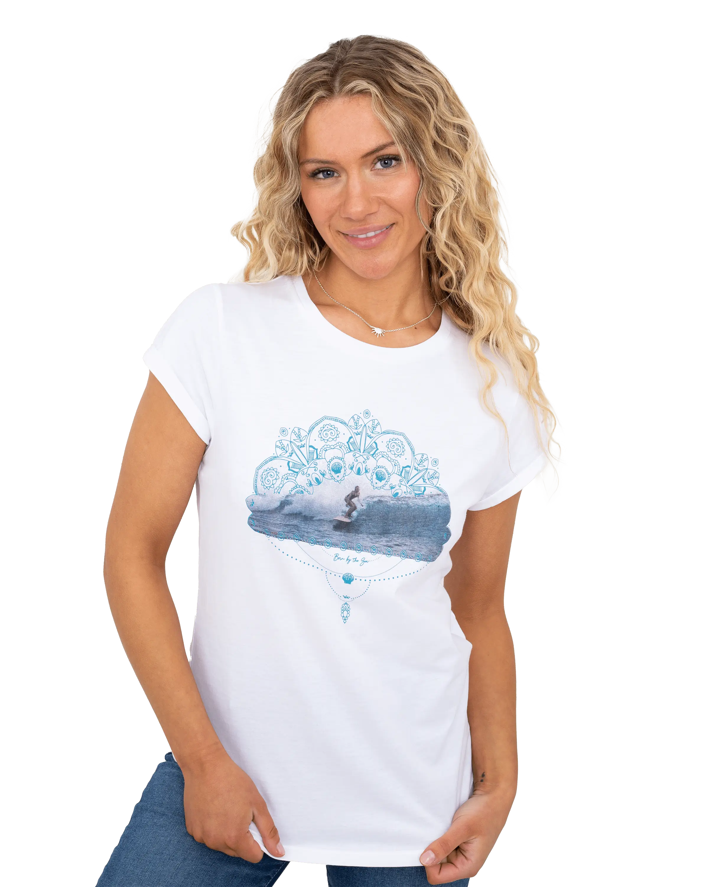 Photo Mandala T-shirt In White