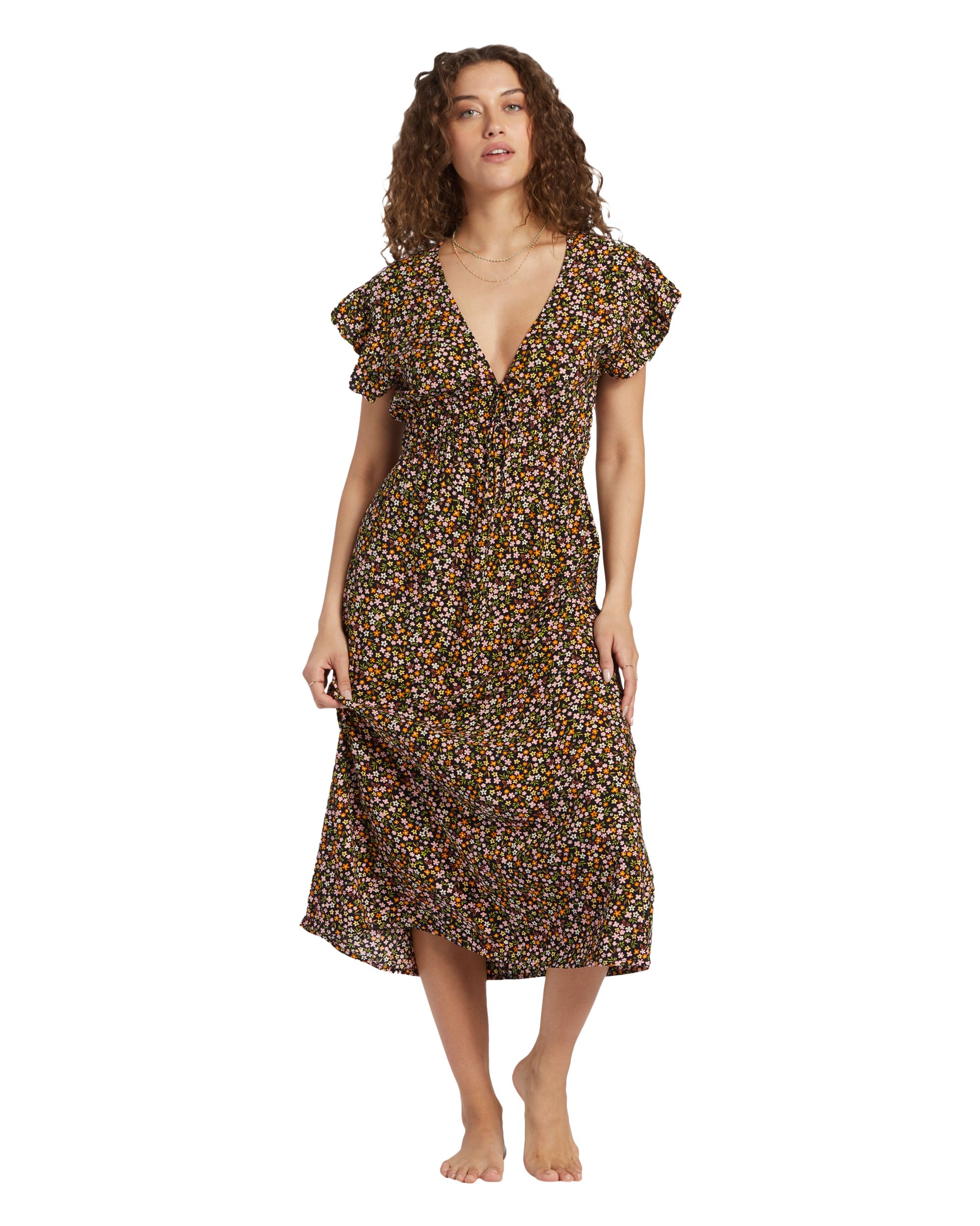 Picnic Date Dress In Black Sands