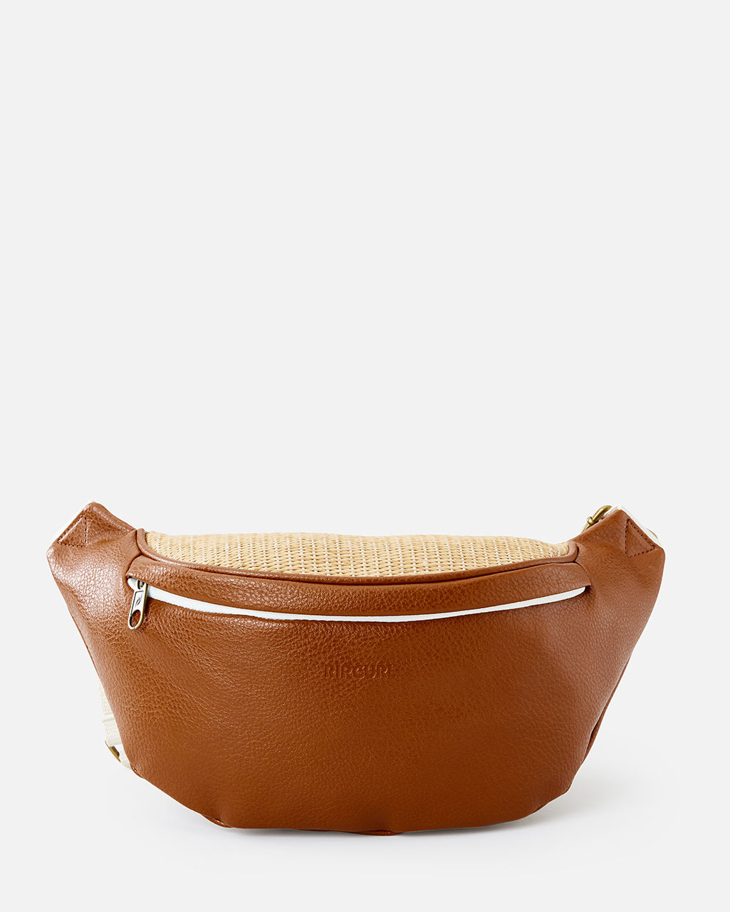 Premium Straw Crossbody Sling Bag In Natural