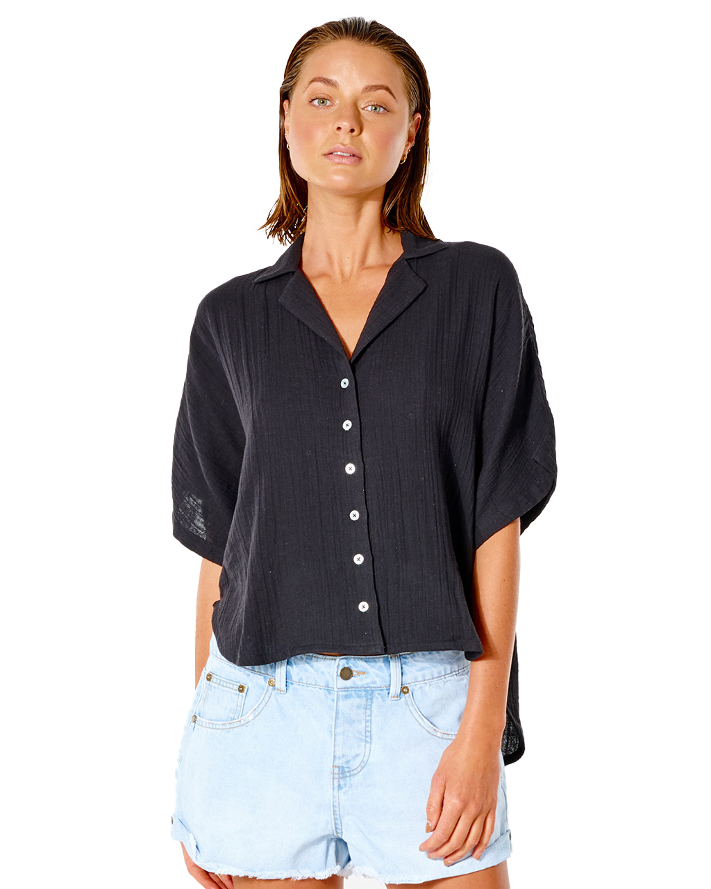 Premium Surf Shirt In Black