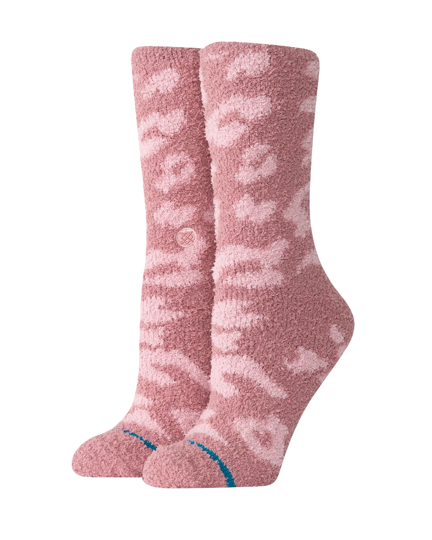 Purrfect Crew Socks In Dusty Rose