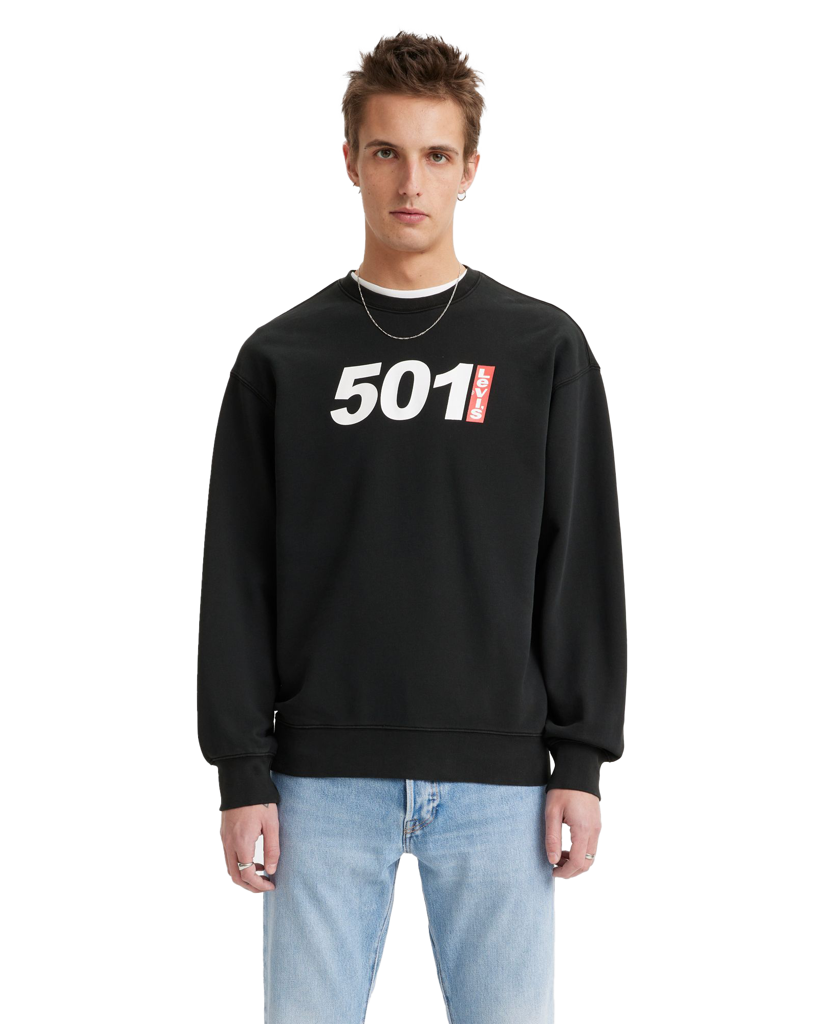 Relaxed Graphic 501 Sweatshirt In Caviar
