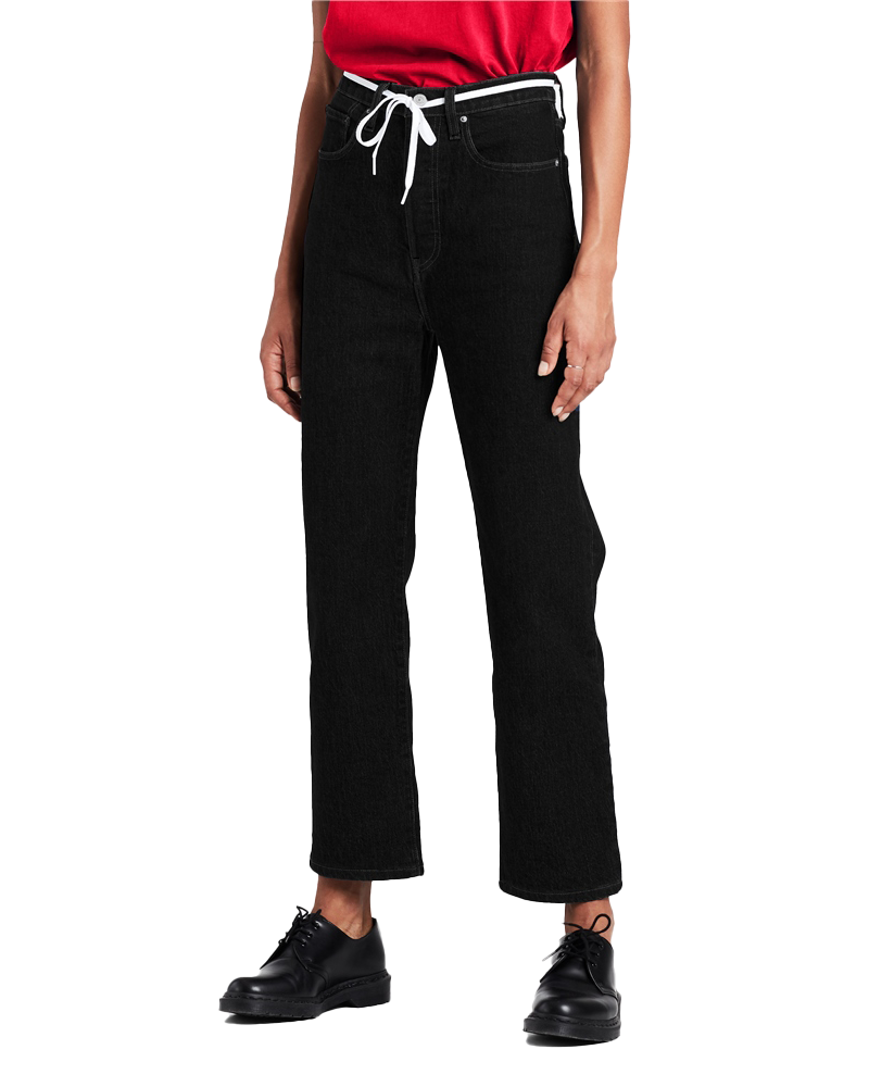 Ribcage Straight Jeans In Black Sprout