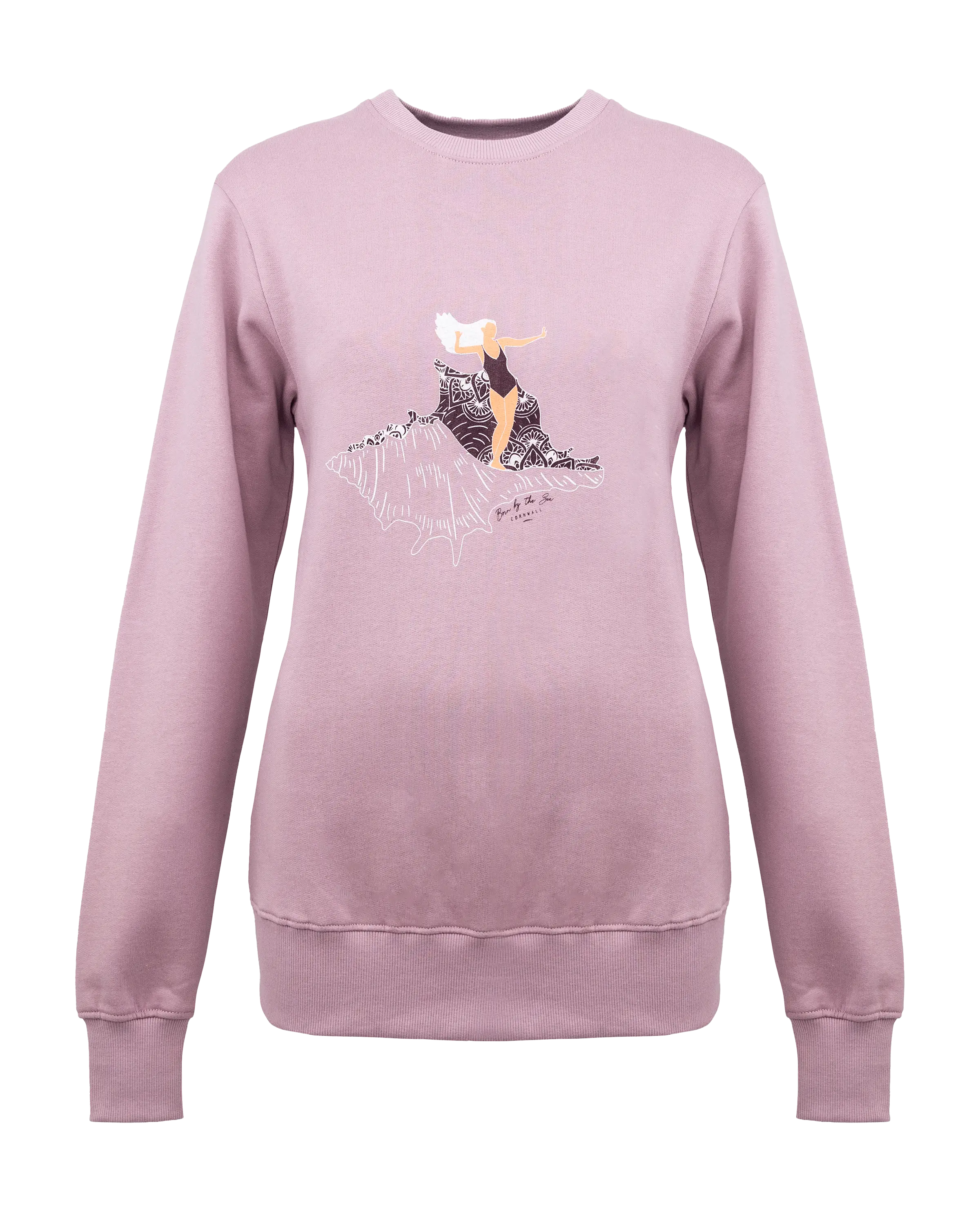 Ride The Wave Sweatshirt In Purple Rose