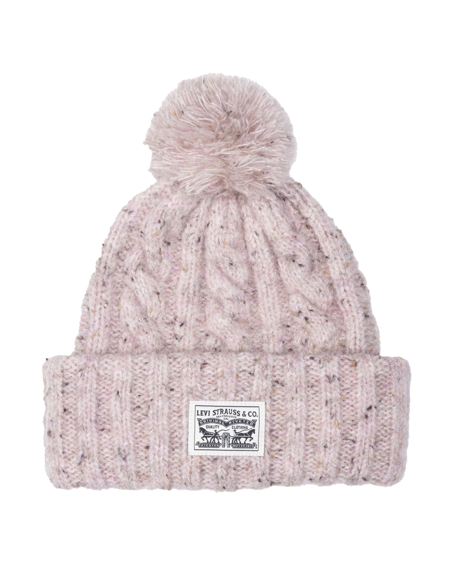 Backpatch Pom Beanie In Light Pink