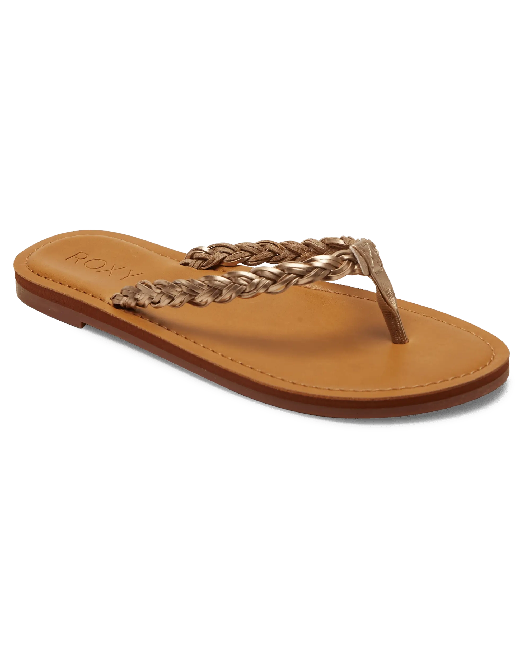 Rosalind Flip Flops In Gold