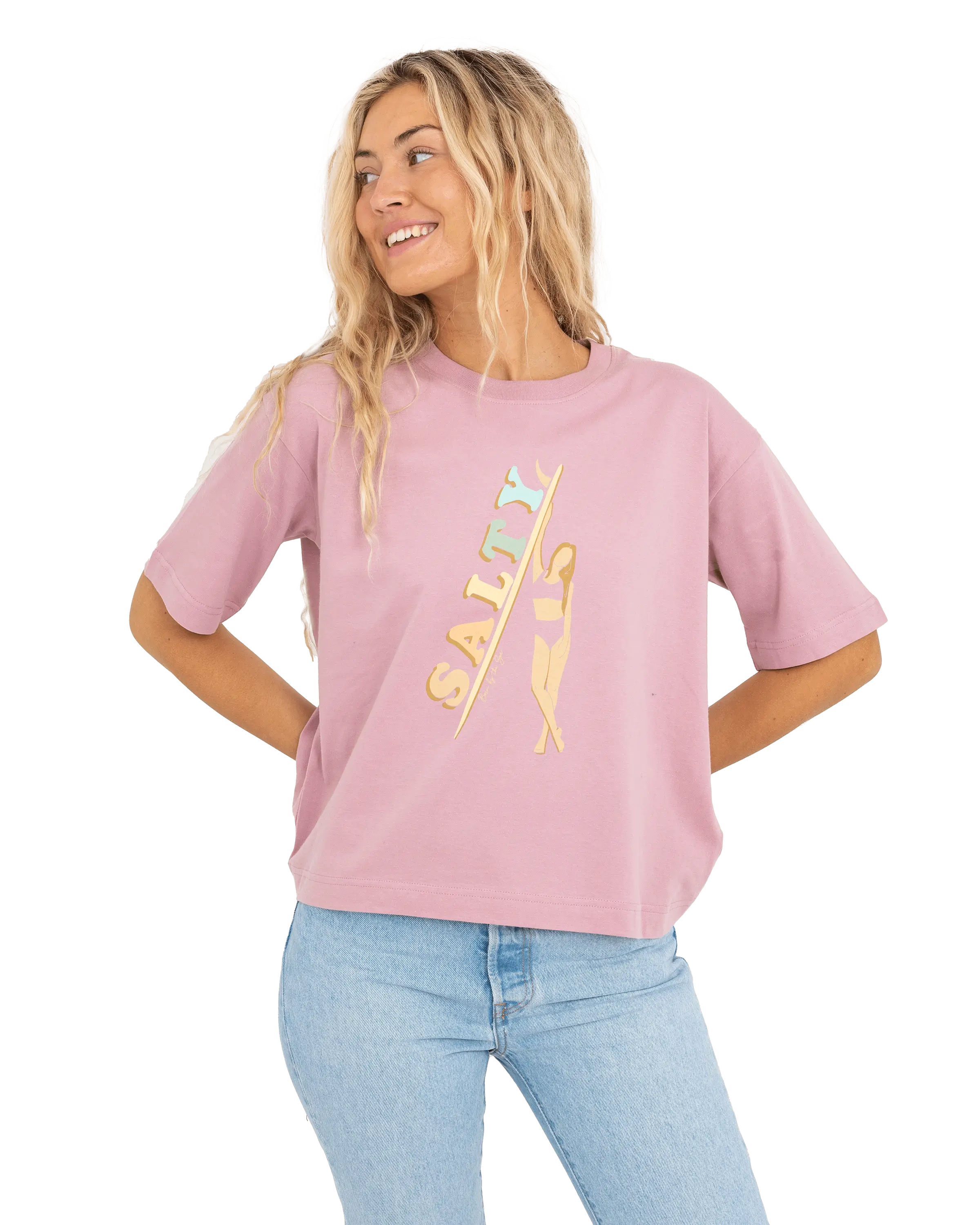 Salty Surfer T-shirt In Purple Rose
