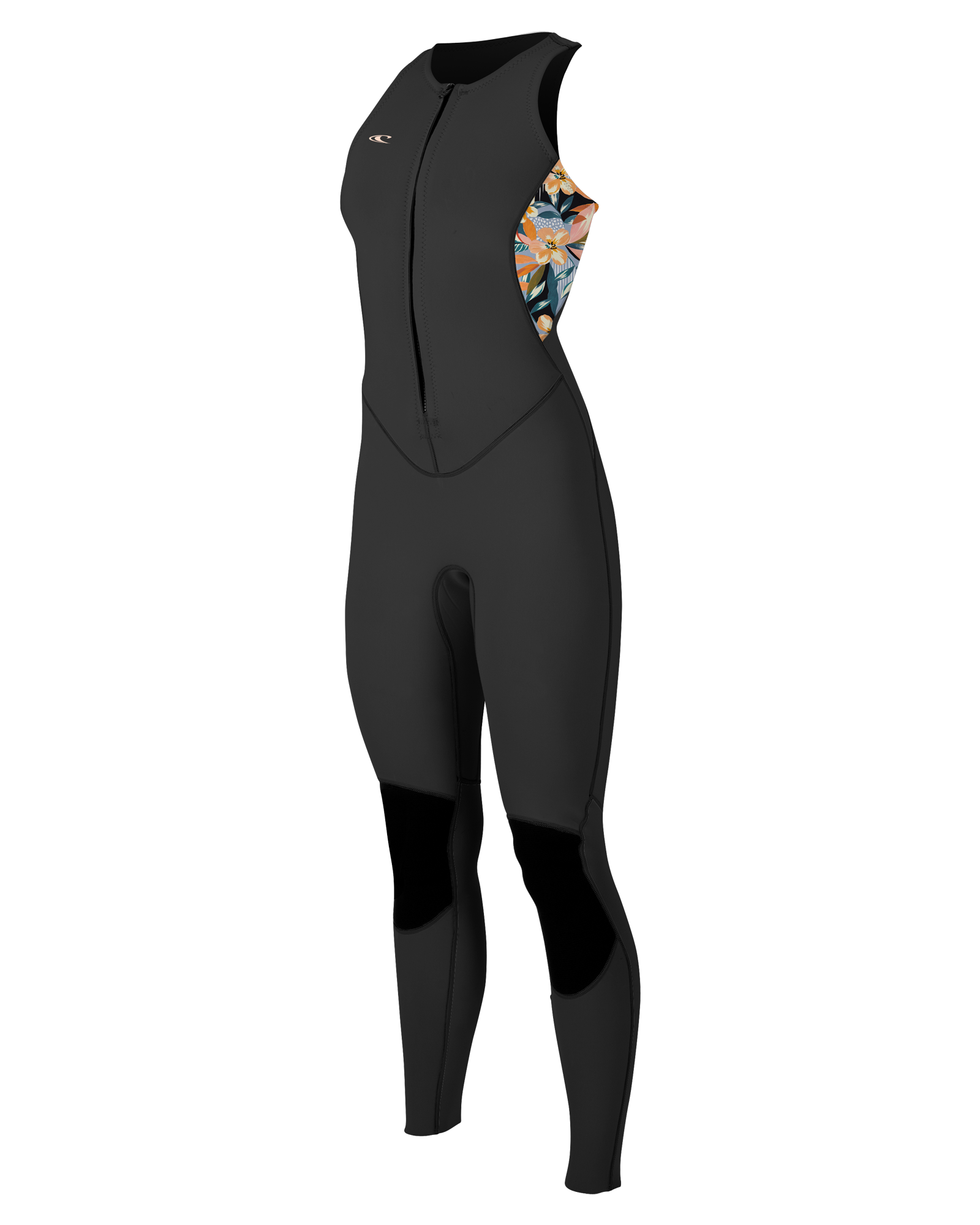 Bahia 1.5mm Front Zip Long John Wetsuit In BlackandDemi Floral