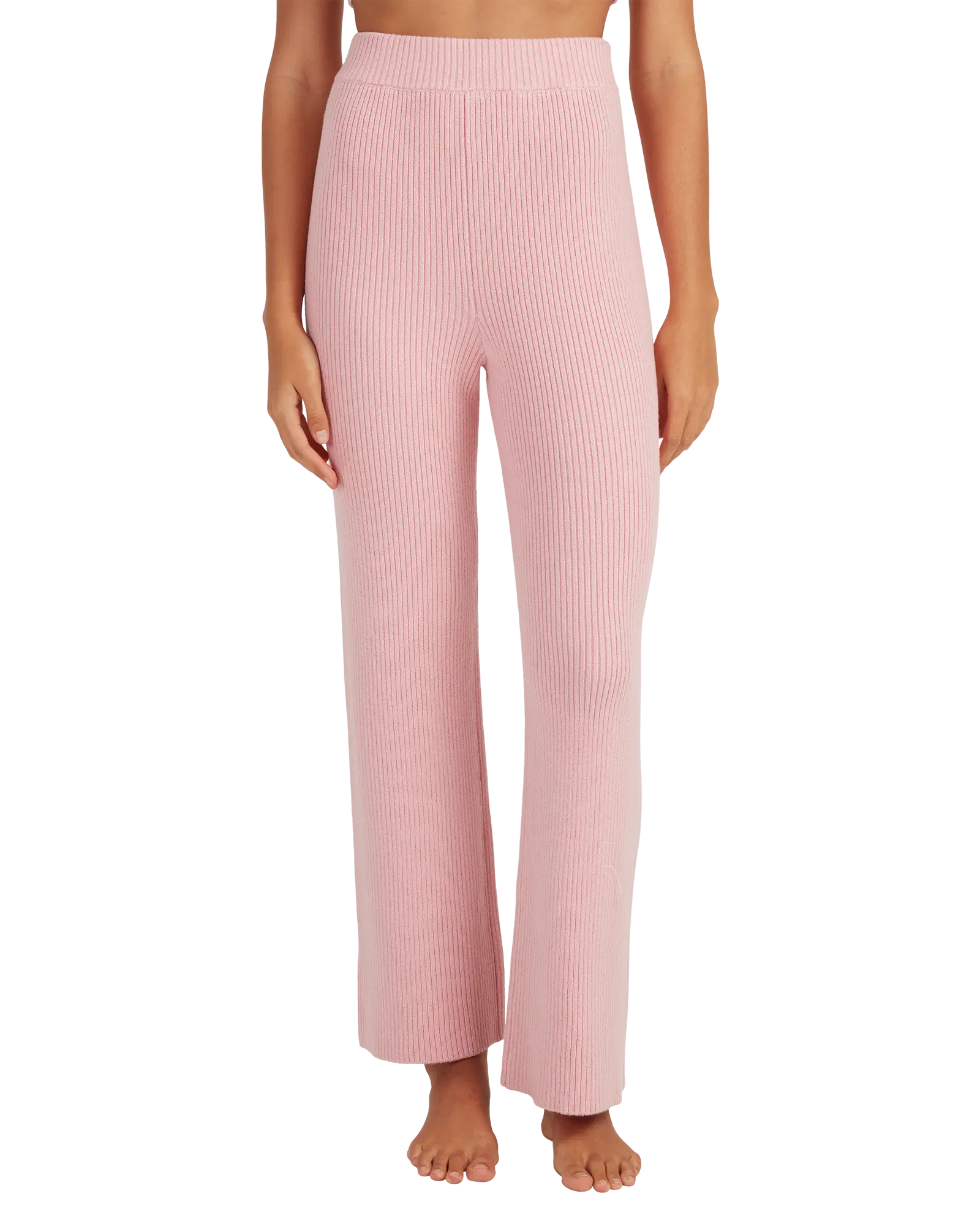 Sandstorm Knit Trousers In Pale Pink