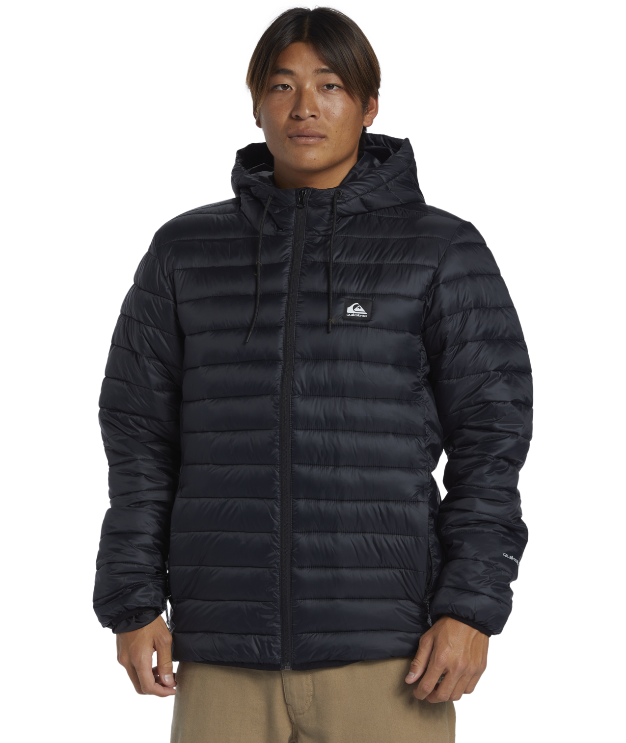 Scaly Hooded Jacket In Black