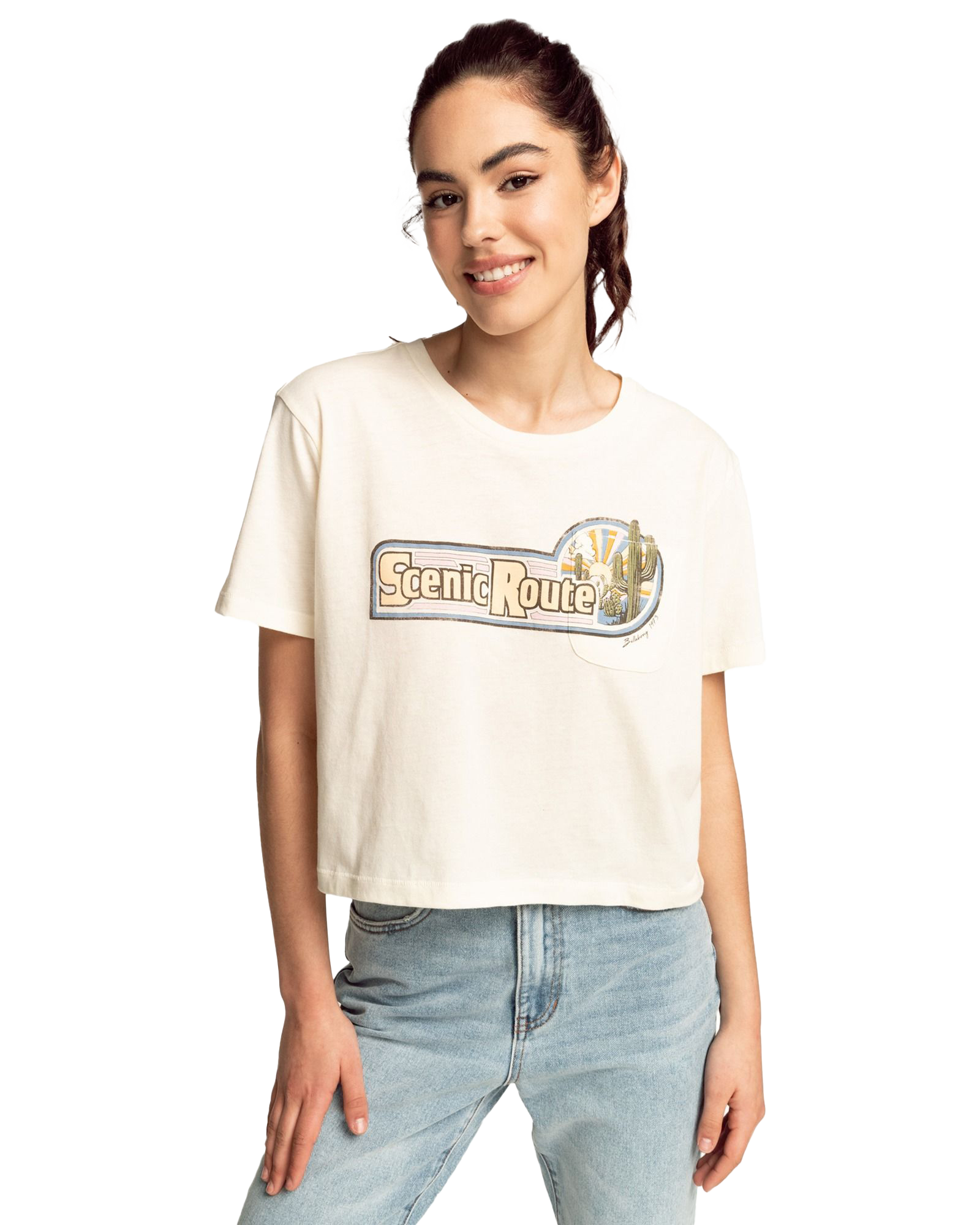 Scenic Route T-shirt In Salt Crystal