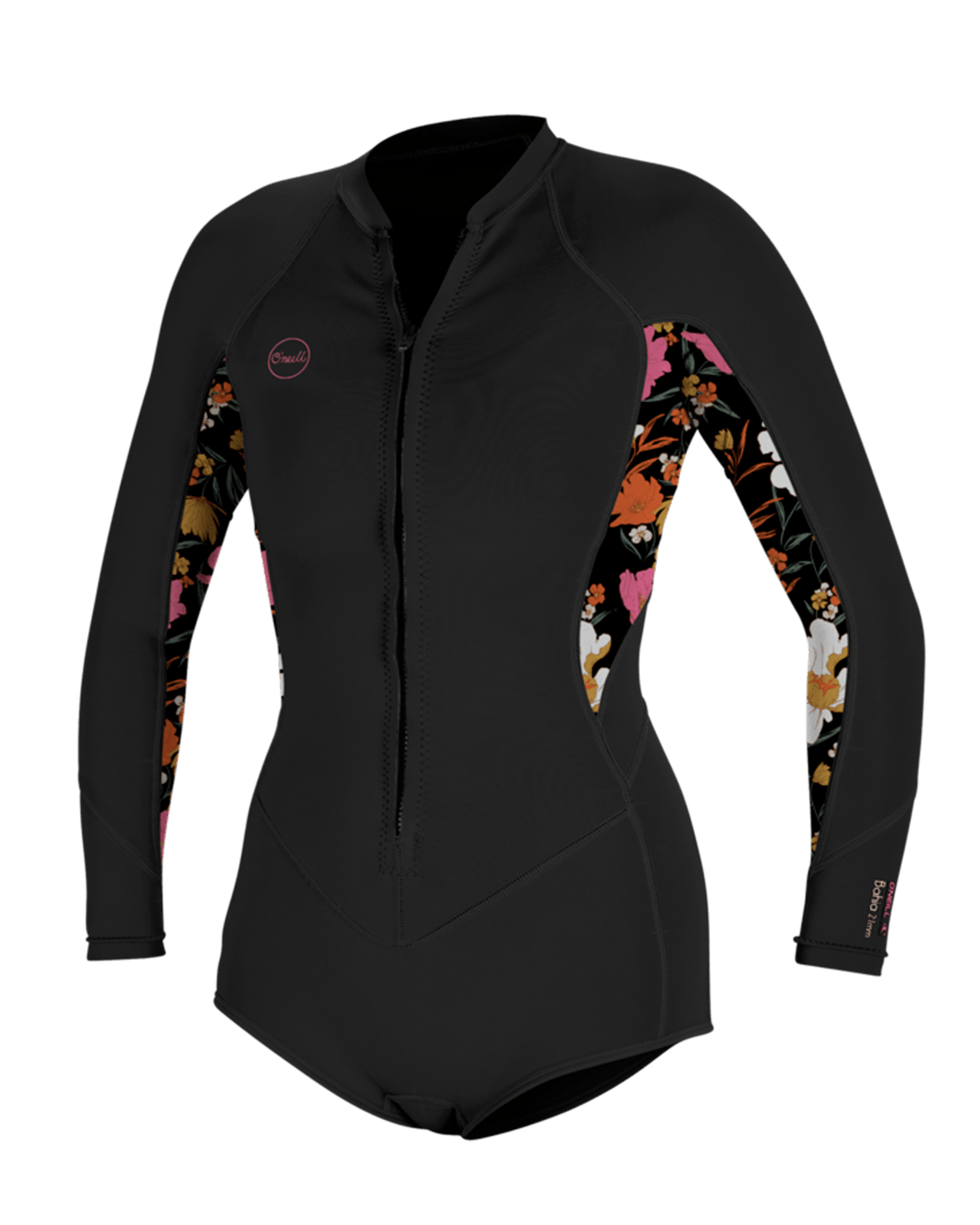 Bahia 2mm Front Zip Spring Wetsuit In Black  BlueandBlack