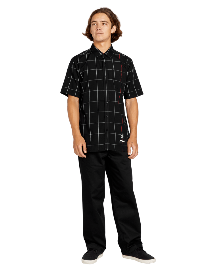 Schroff X Volcom Plaid Shirt In Black