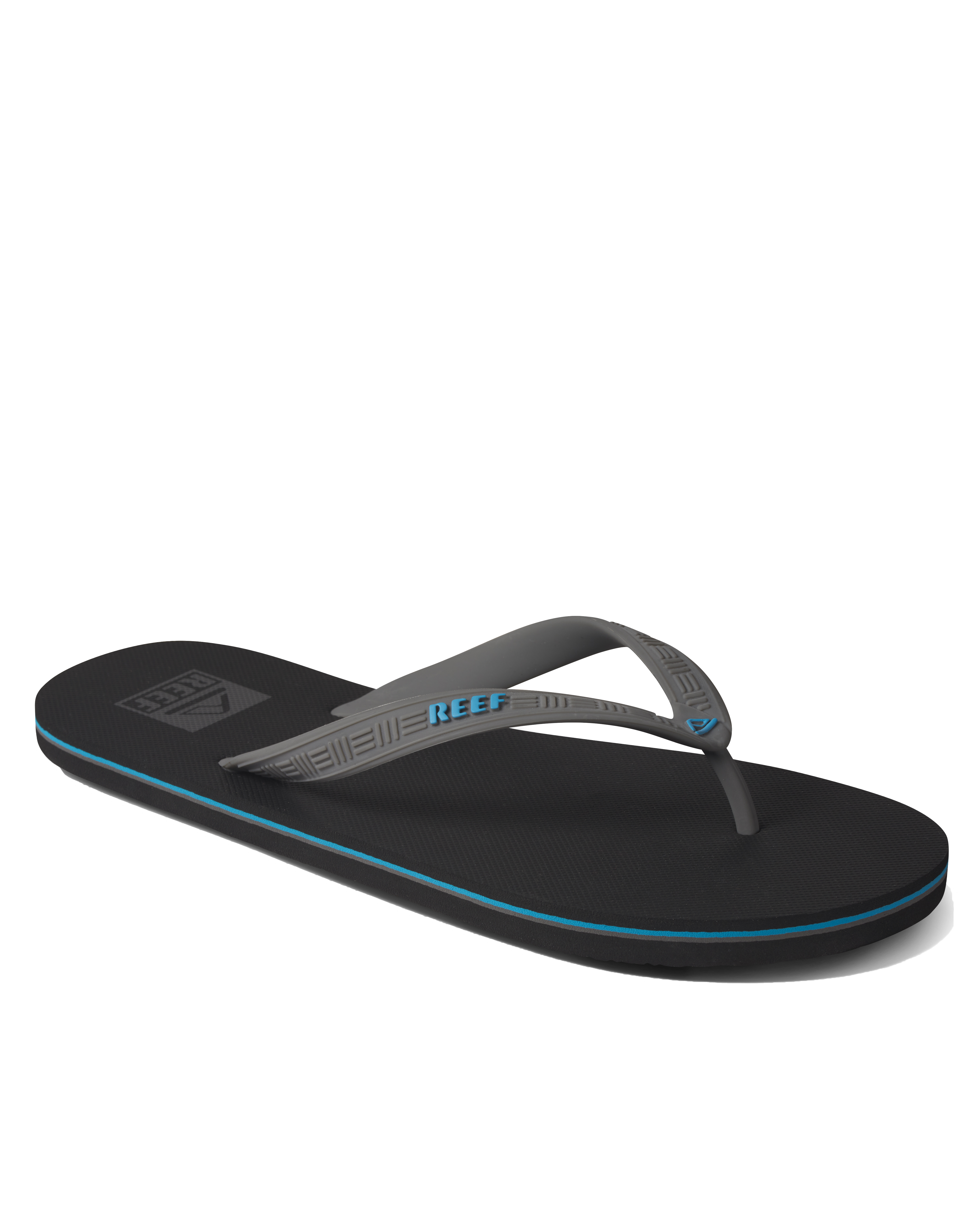 Seaside Flip Flops In Grey  AquaandBlack