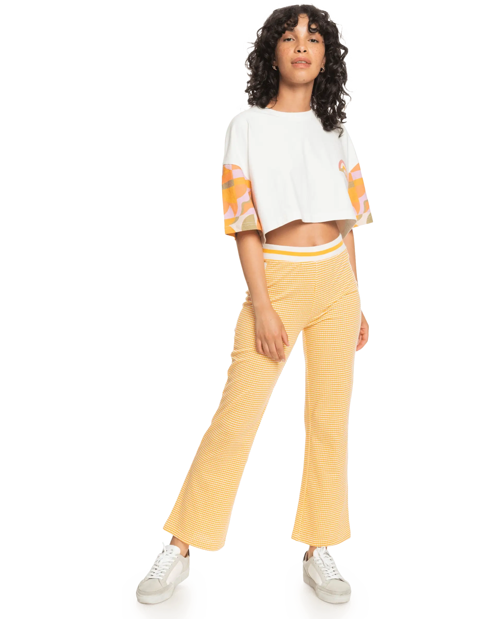 Seventies Mind Joggers In Saffron