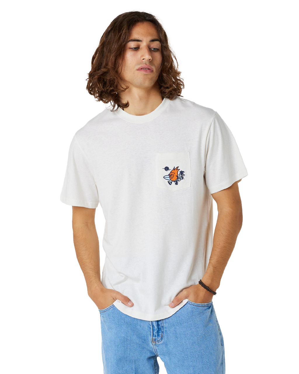 Shaper Embroidery T-shirt In Bone