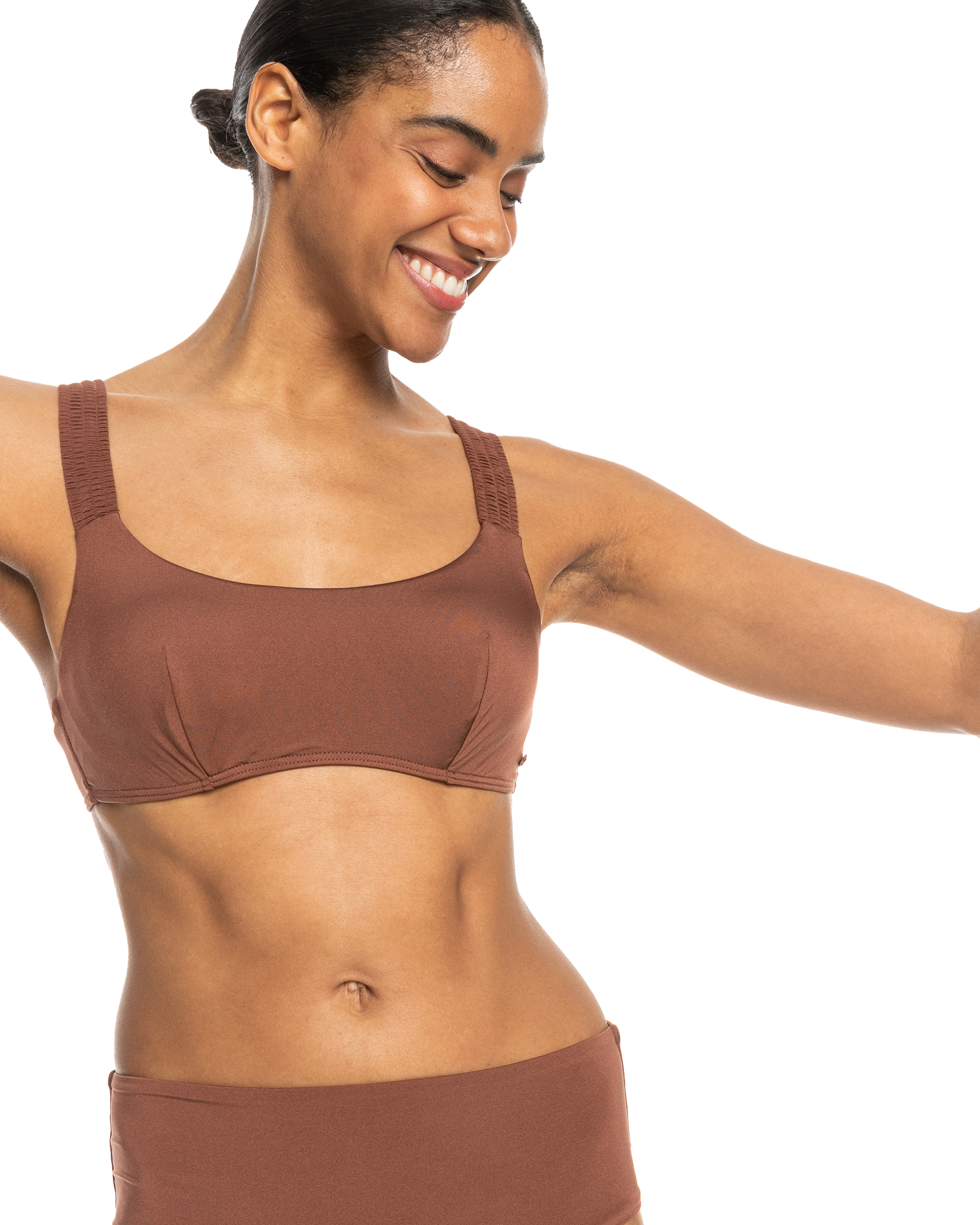 Silky Island D Cup Bralette Top In Rootbeer