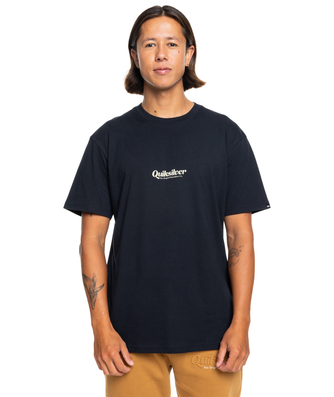 Simple Lettering T-shirt In Black
