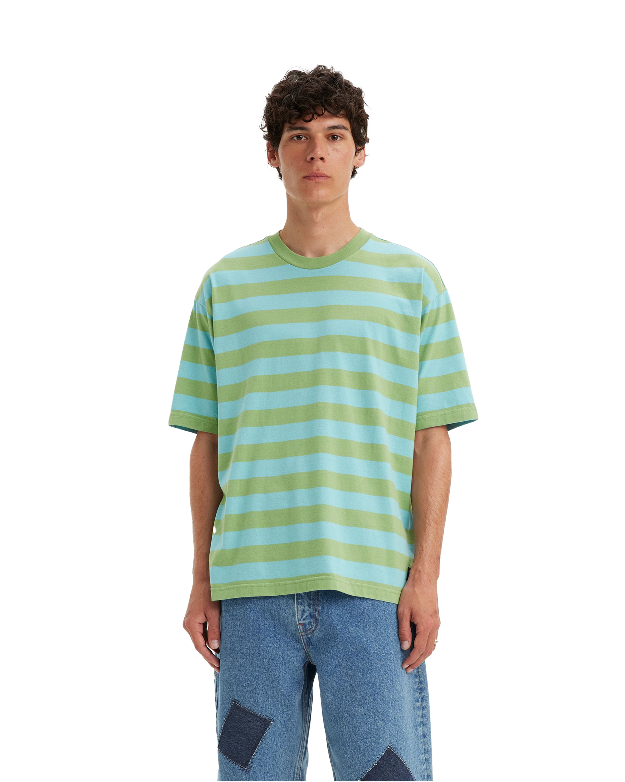 Skateboarding Graphic Boxy T-shirt In Thinking About Blue Grey