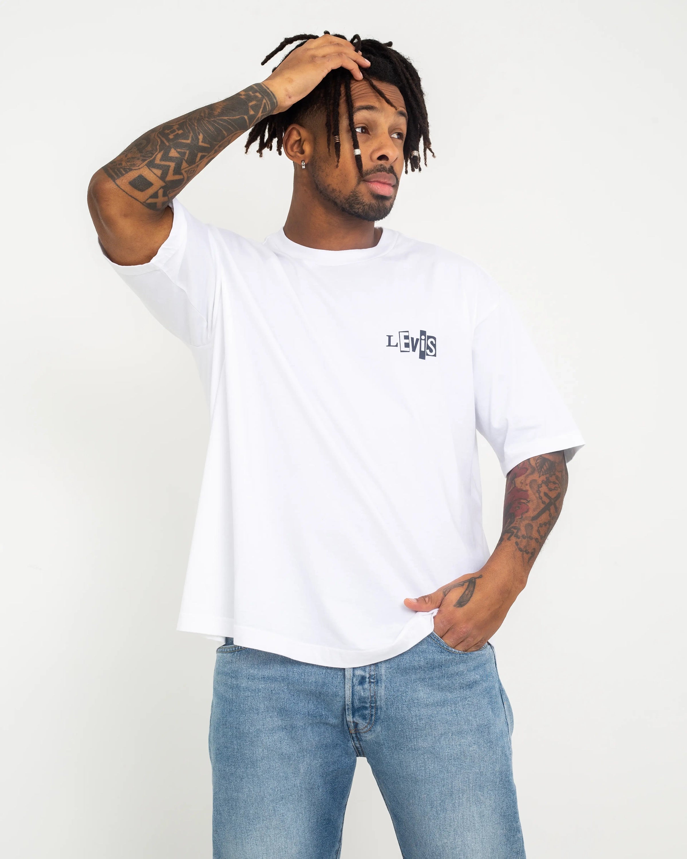 Skateboarding Graphic Boxy T-shirt In White