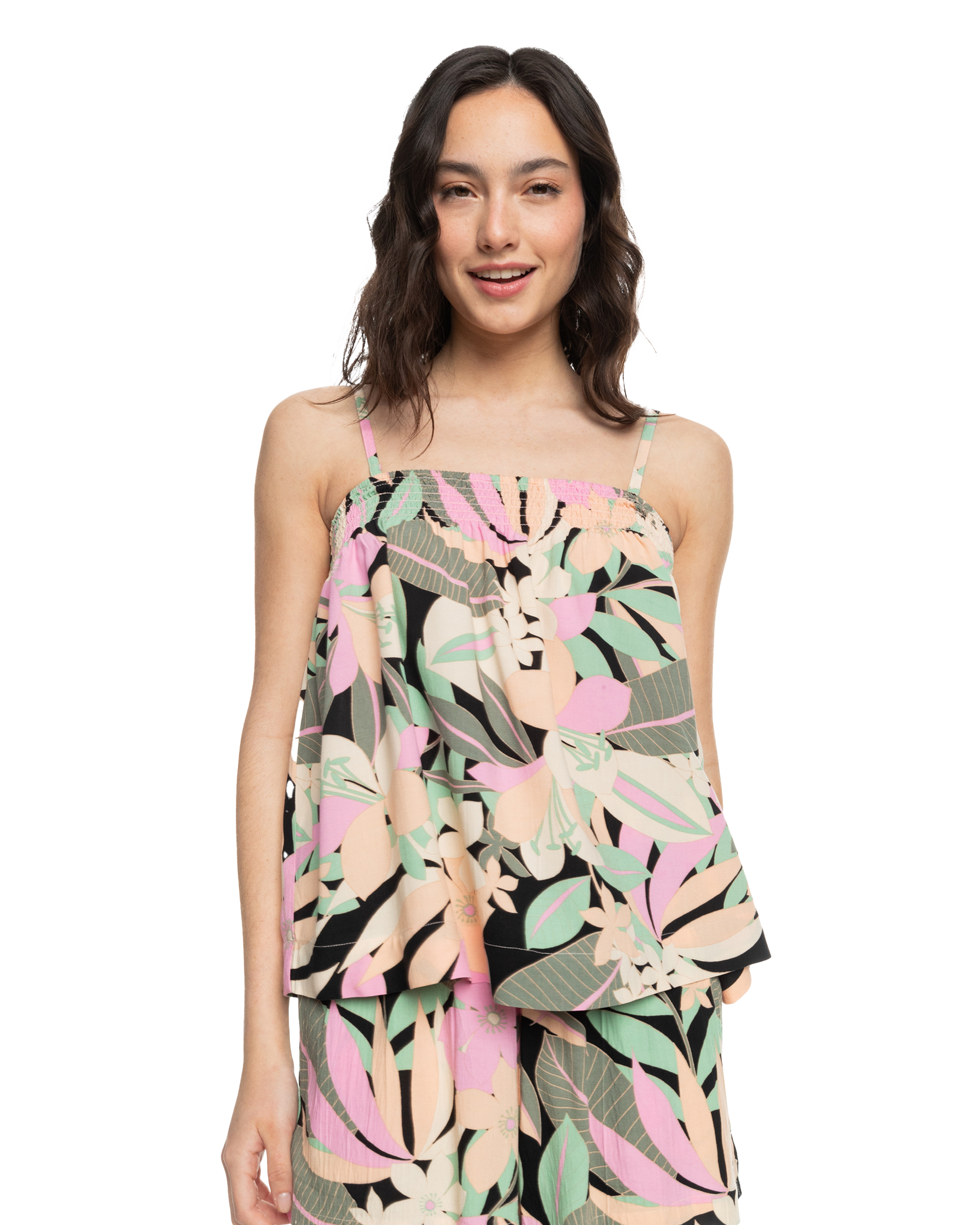 Sky Vibes Top In Anthracite Palm