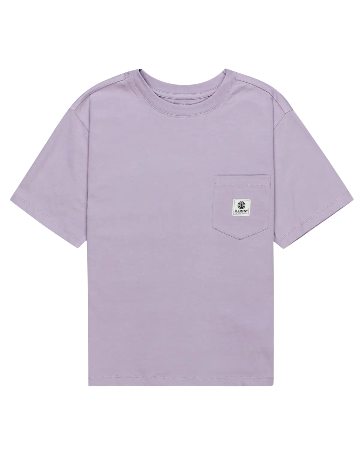 Basic Pocket Label T-shirt In Lavender Grey