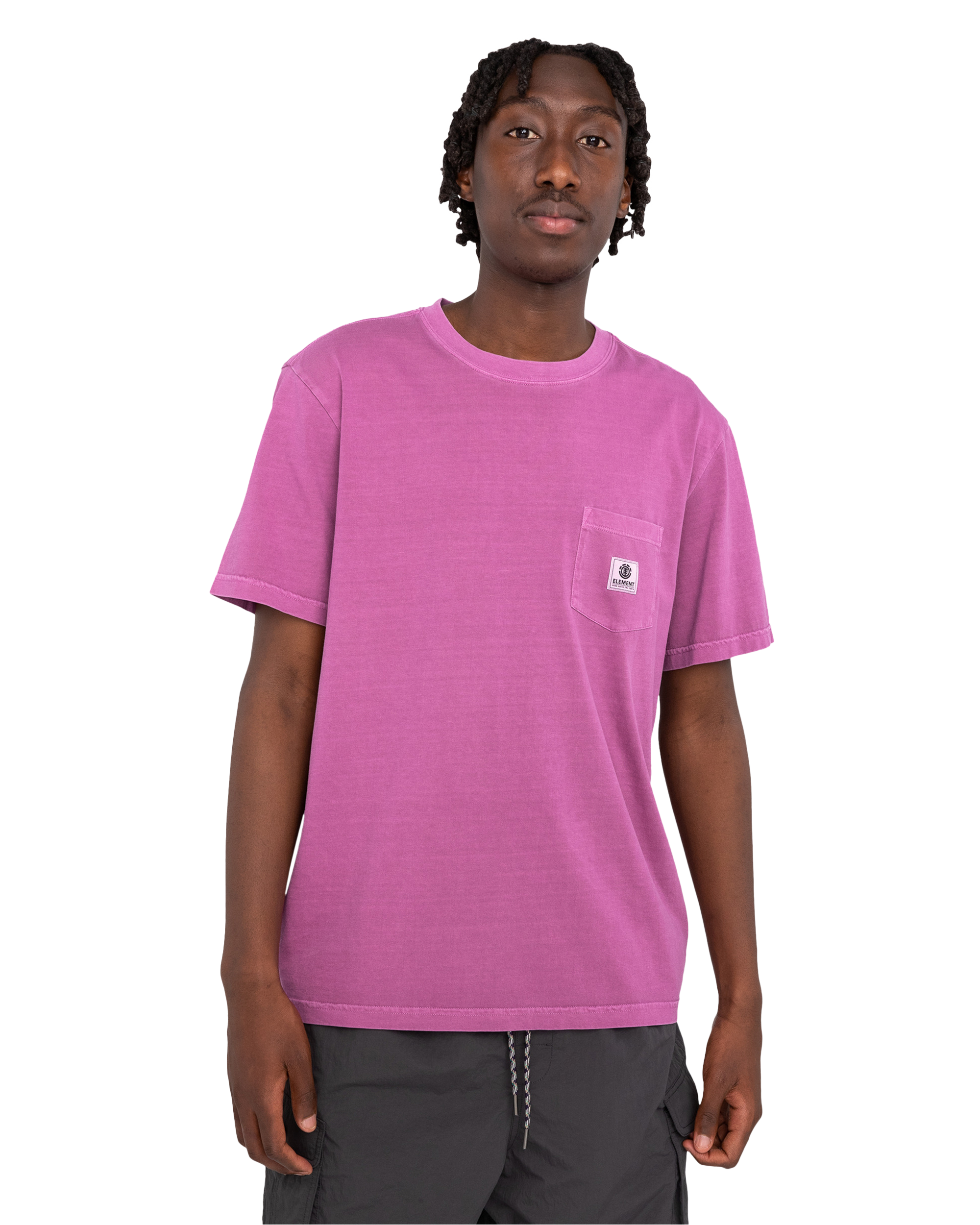 Basic Pocket T-shirt In Deep Orchid