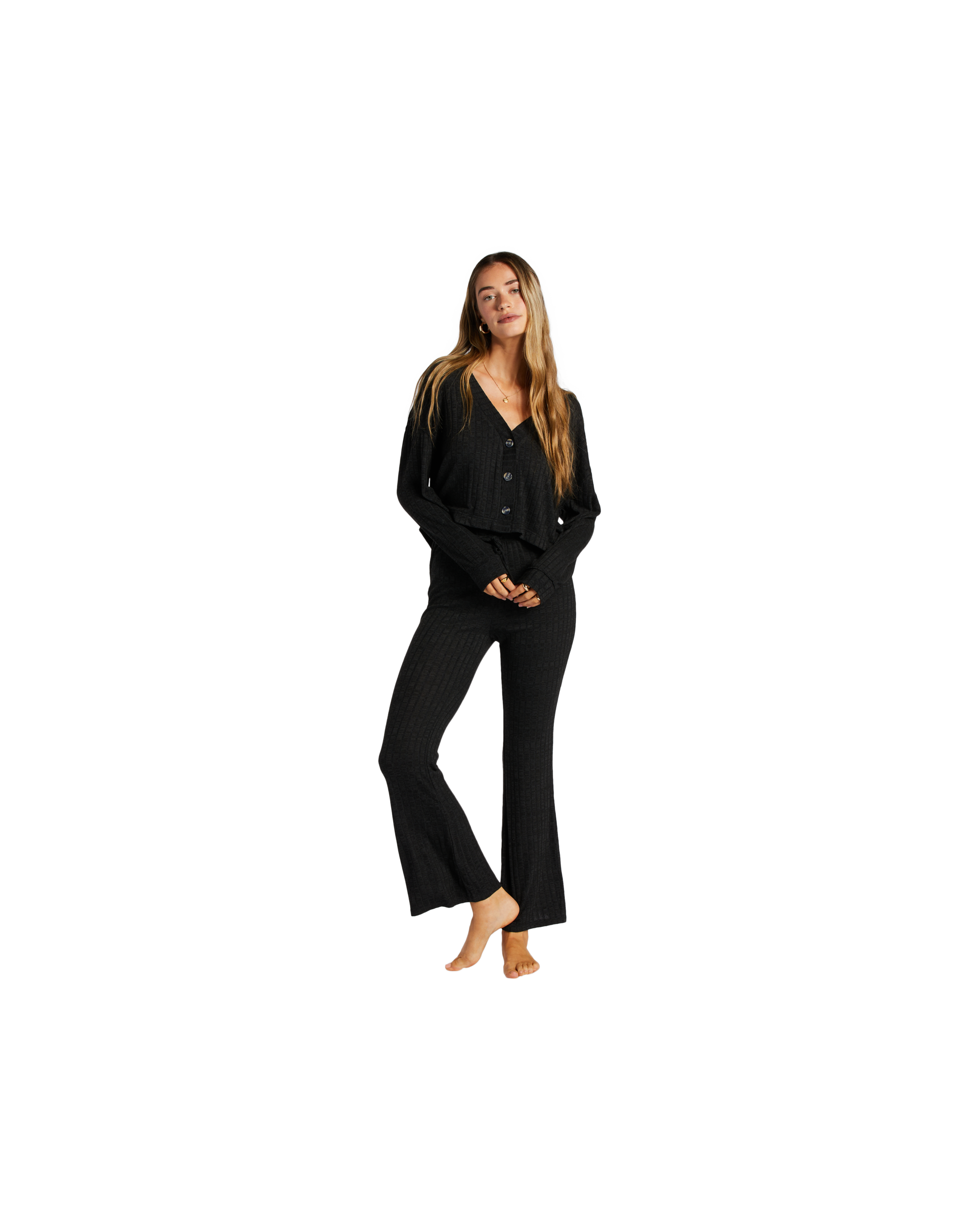 So Easy Flare Trousers In Blacks