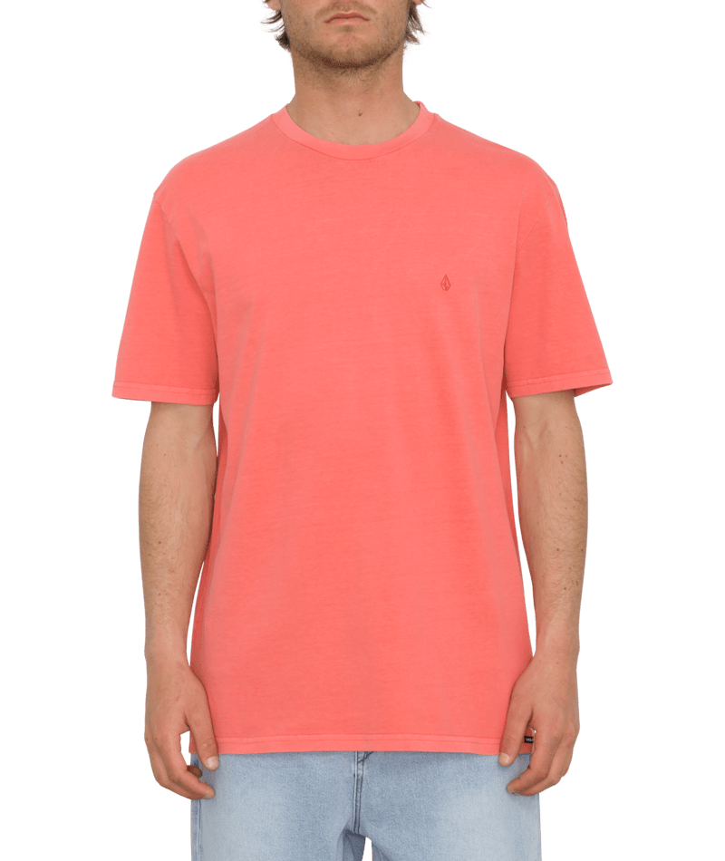 Solid Stone T-shirt In Washed Ruby