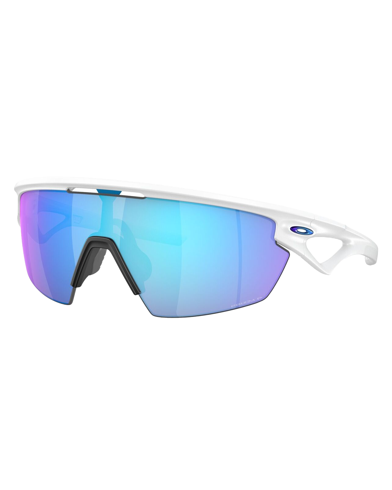 Sphaera Prizm Polarised Sunglasses In Matte WhiteandPrizm Sapphire