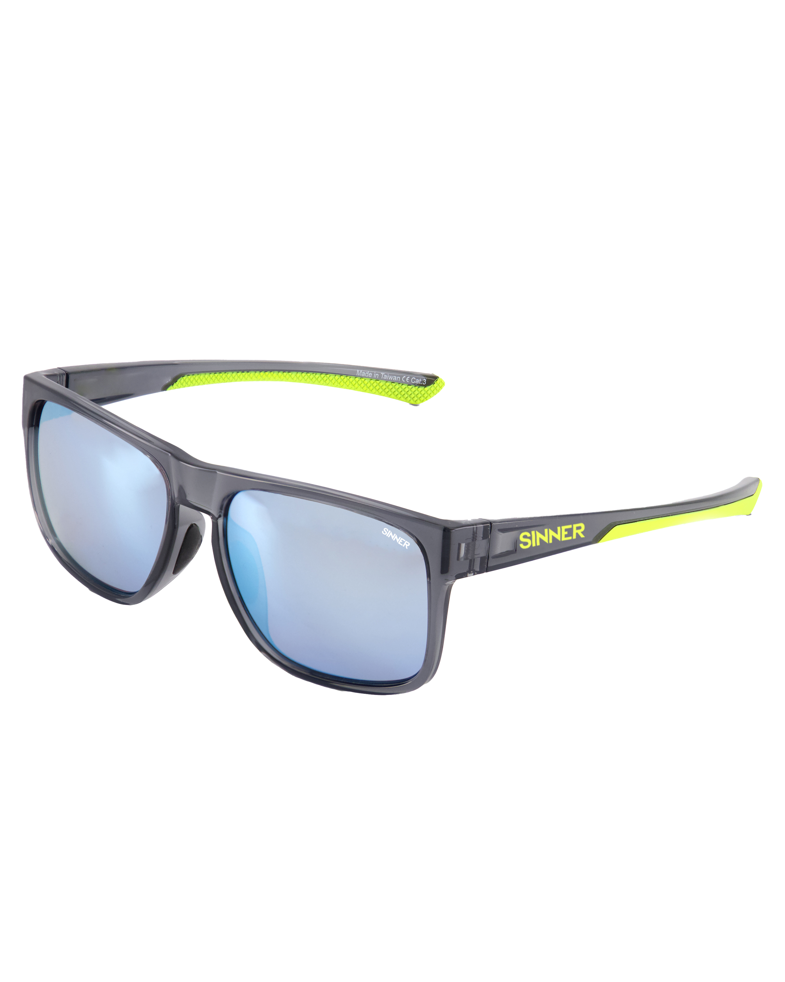 Spike Sunglasses In Grey  YellowandSmoke Flash Mirror
