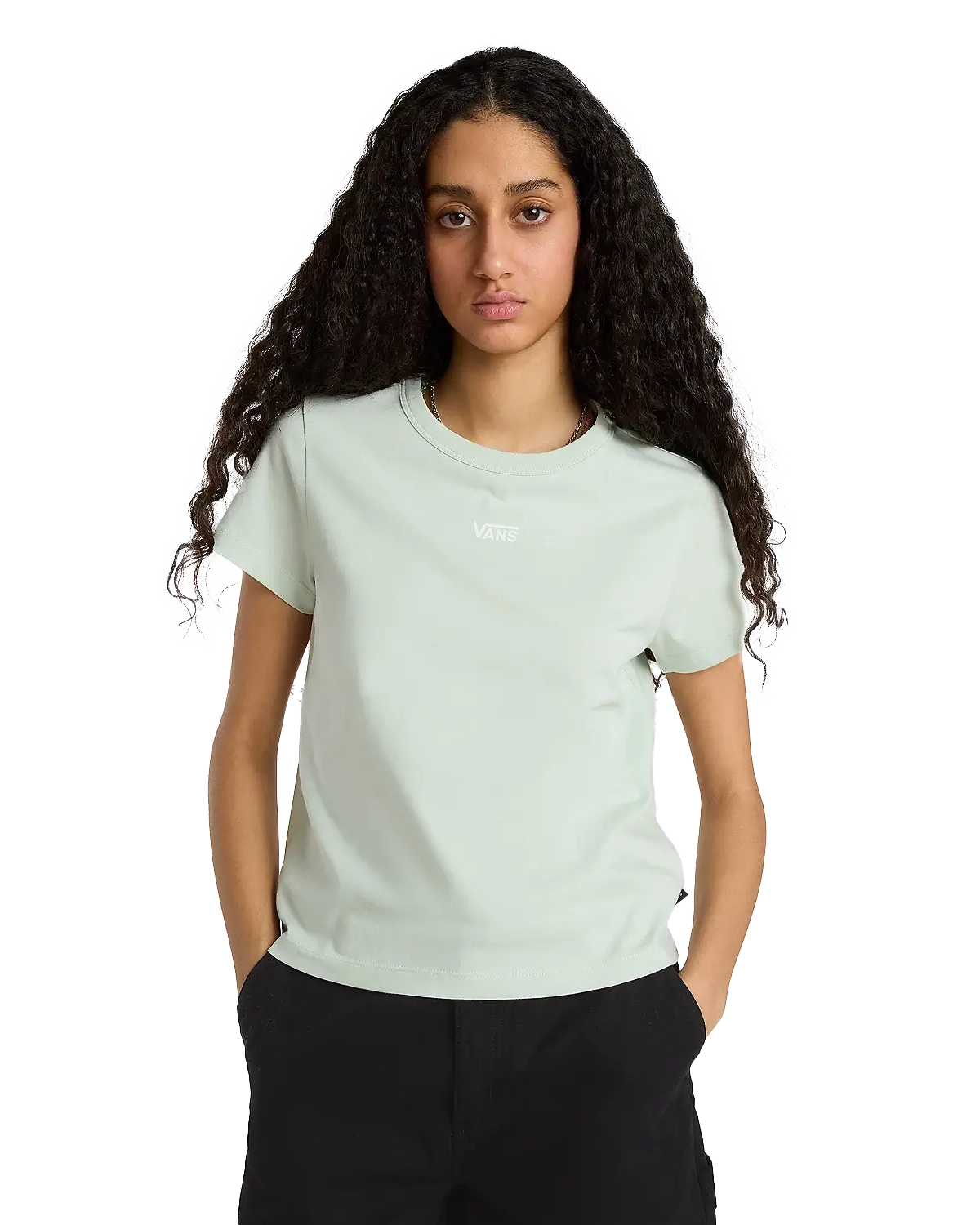 Spiral Down Mini T-shirt In Pale Aqua