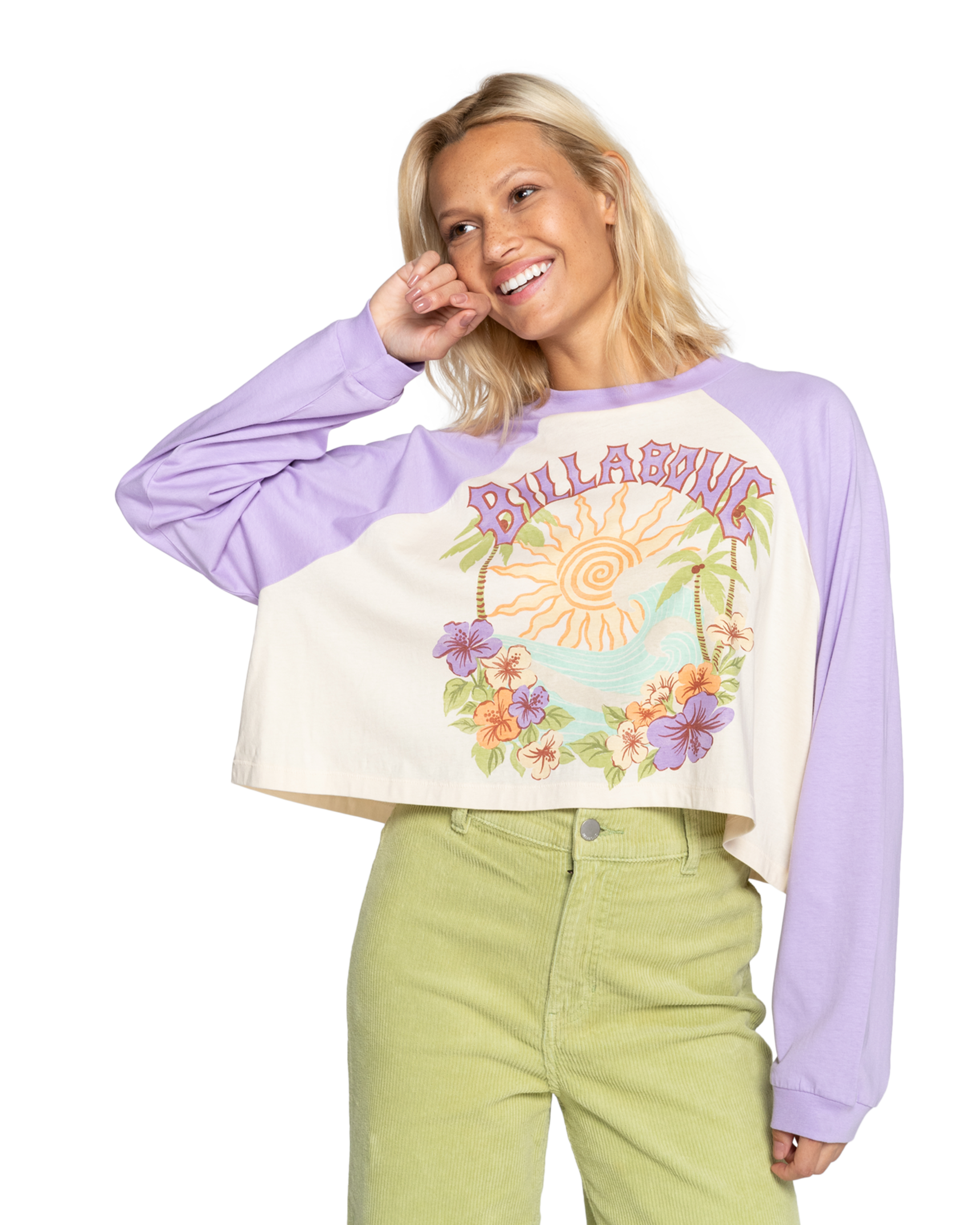 Beach Boyfriend Baseball T-shirt In Lilac Breeze