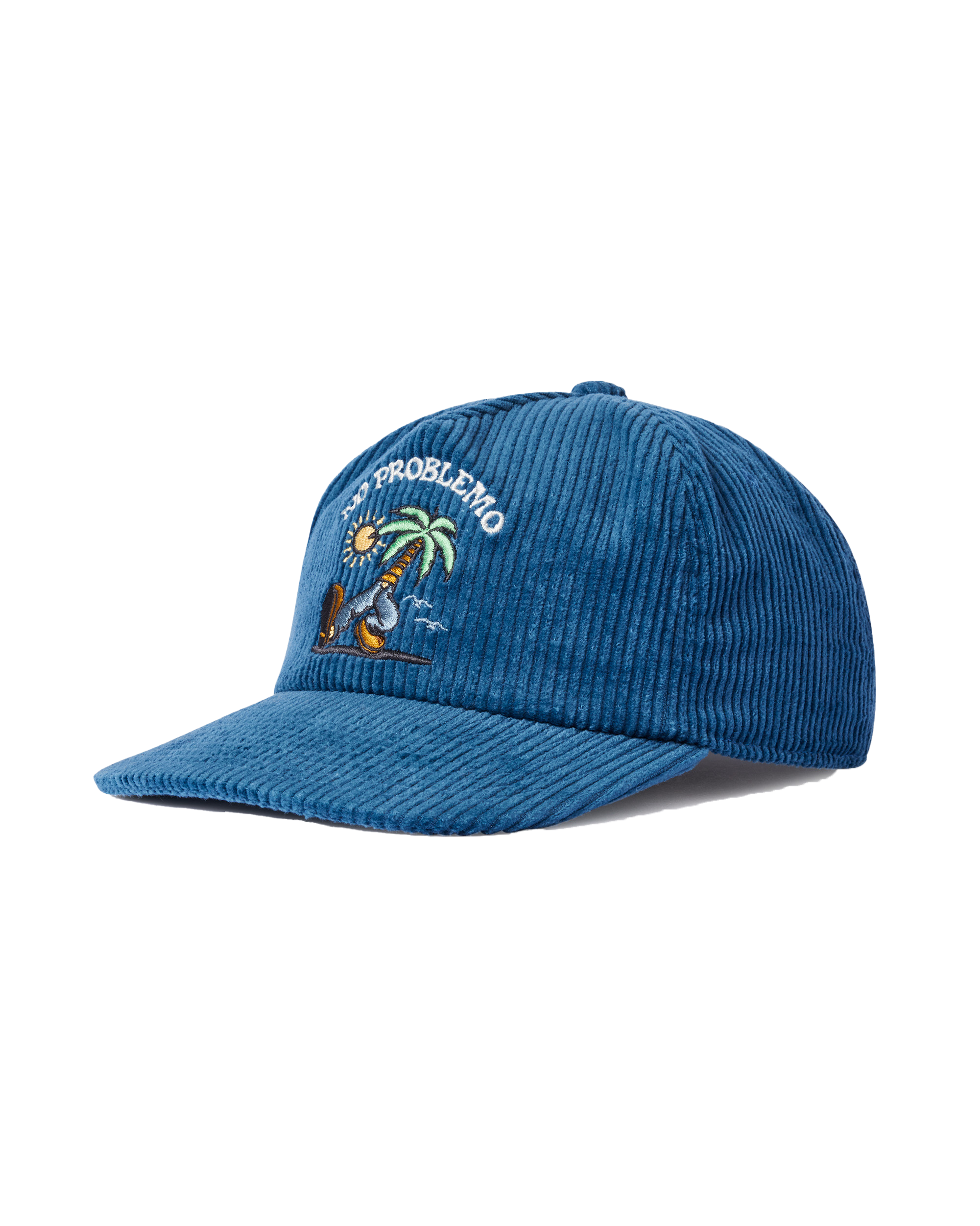 Stroll Corduroy Cap In Washed Blue