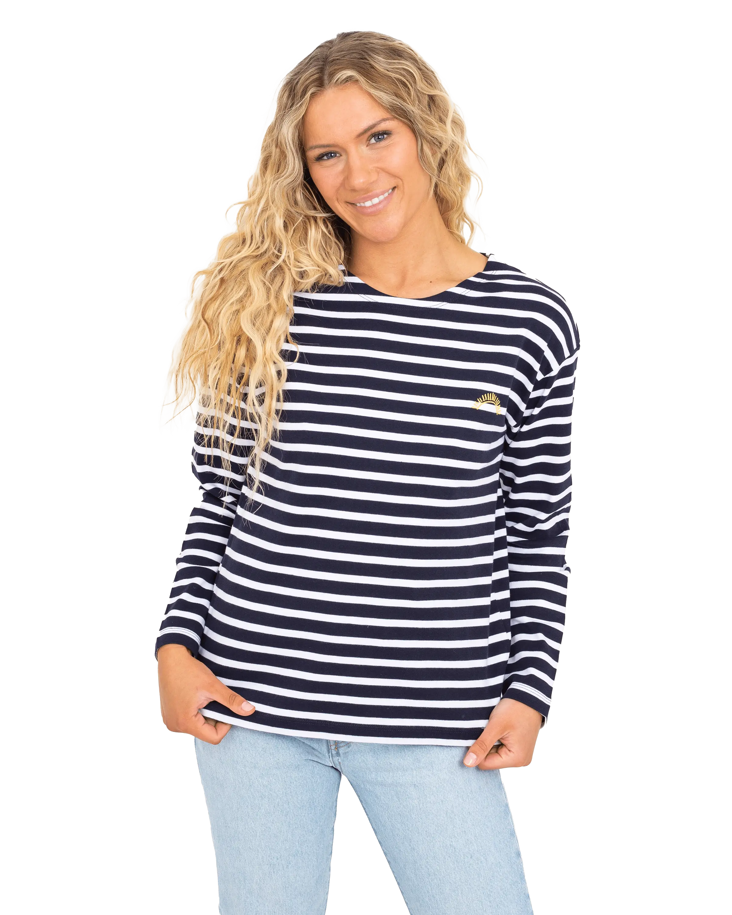 Sun Breton T-shirt In NavyandWhite