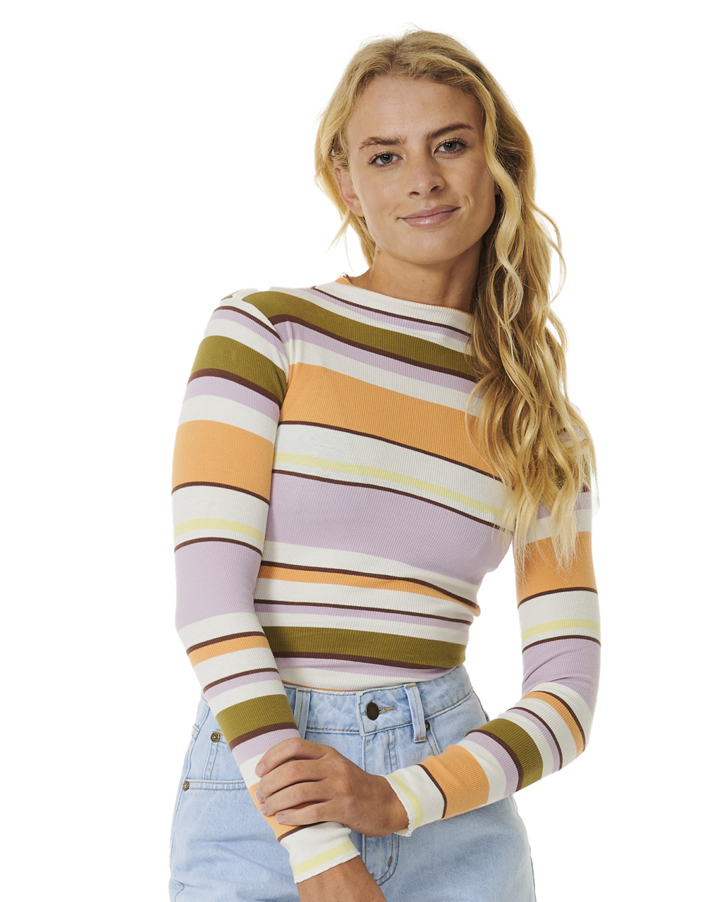 Sunrise Rib T-shirt In Multi