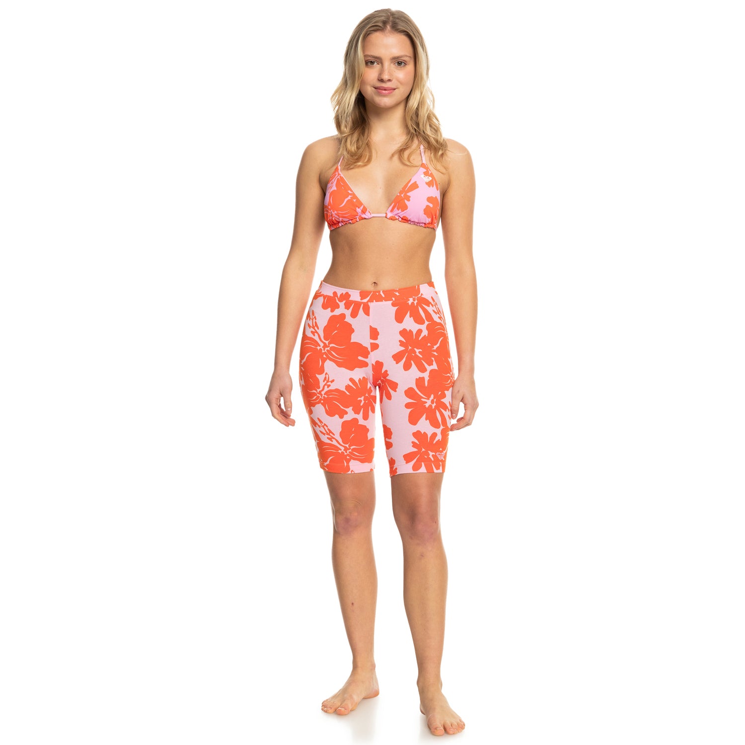 Surf Kind Kate Cycle Shorts In Pink Frosting