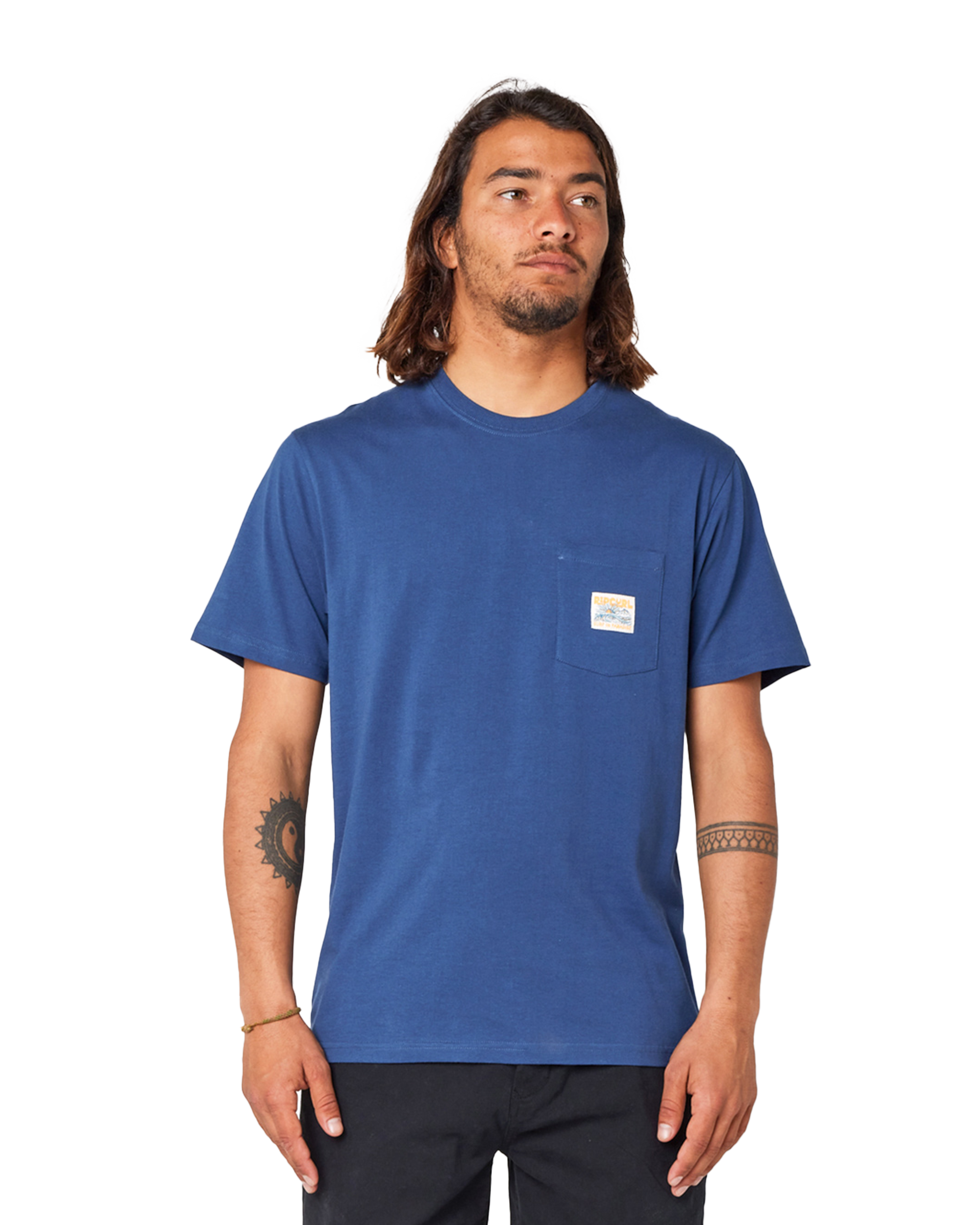 Surf Paradise Badge T-shirt In Washed Navy