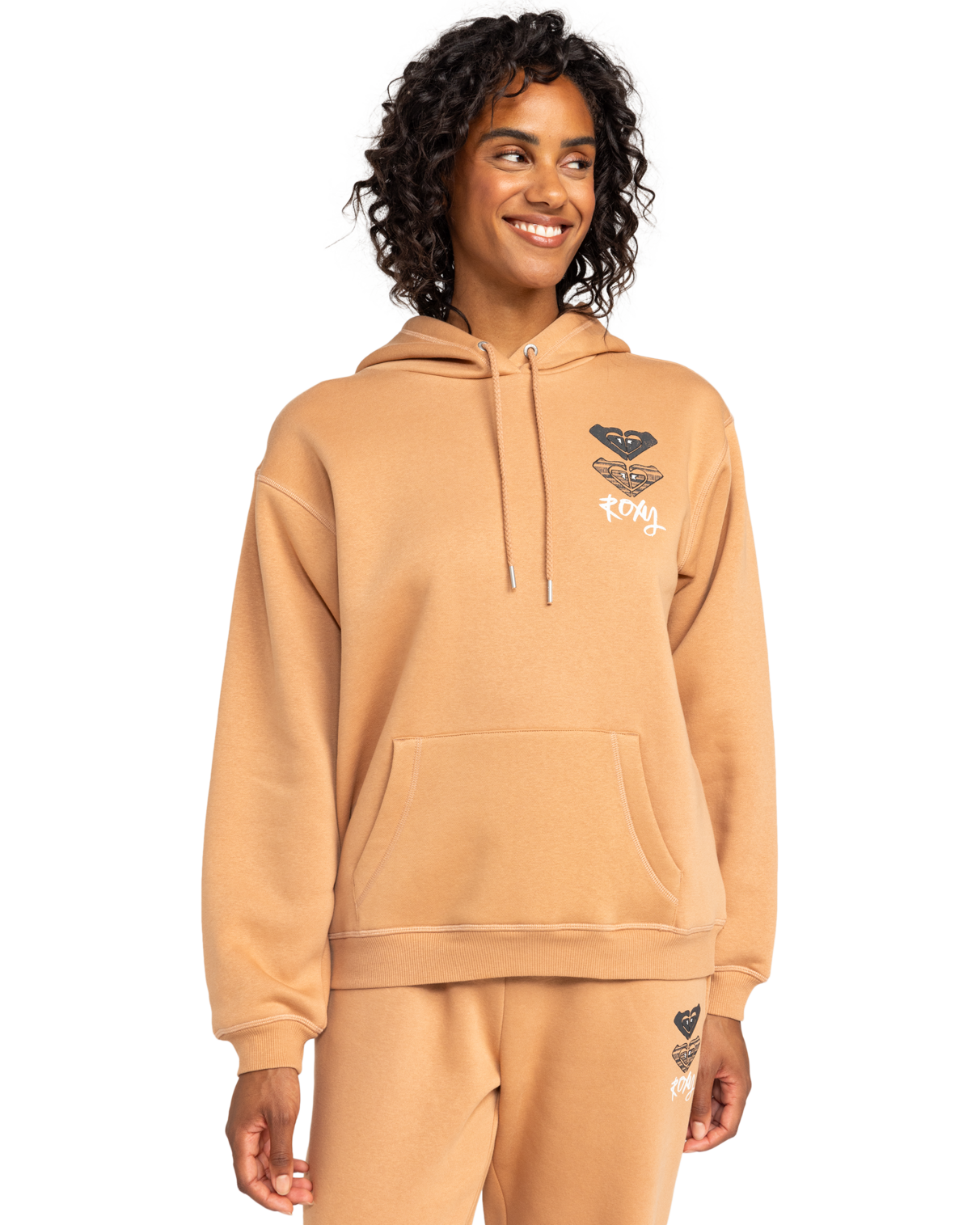 Surf Stoked Hoodie In Camel