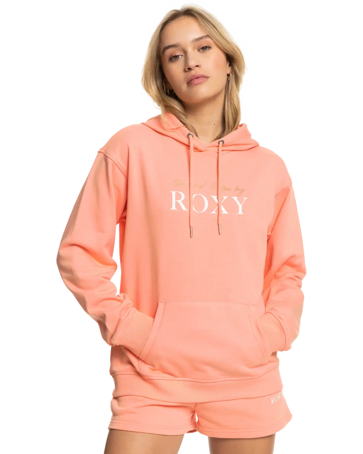 Surf Stoked Terry Hoodie In Papaya Punch