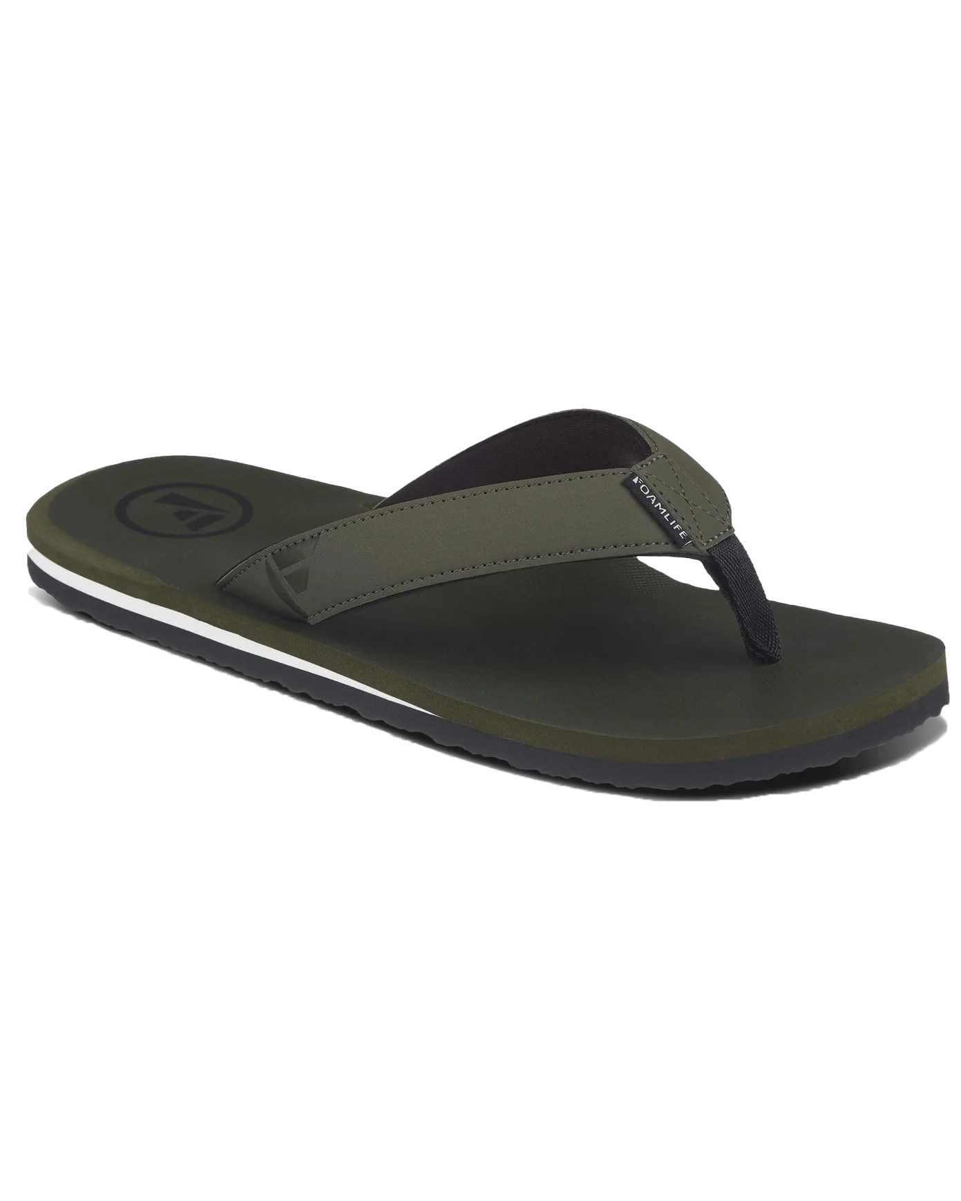 Tarlan Mens Flip Flops In Olive