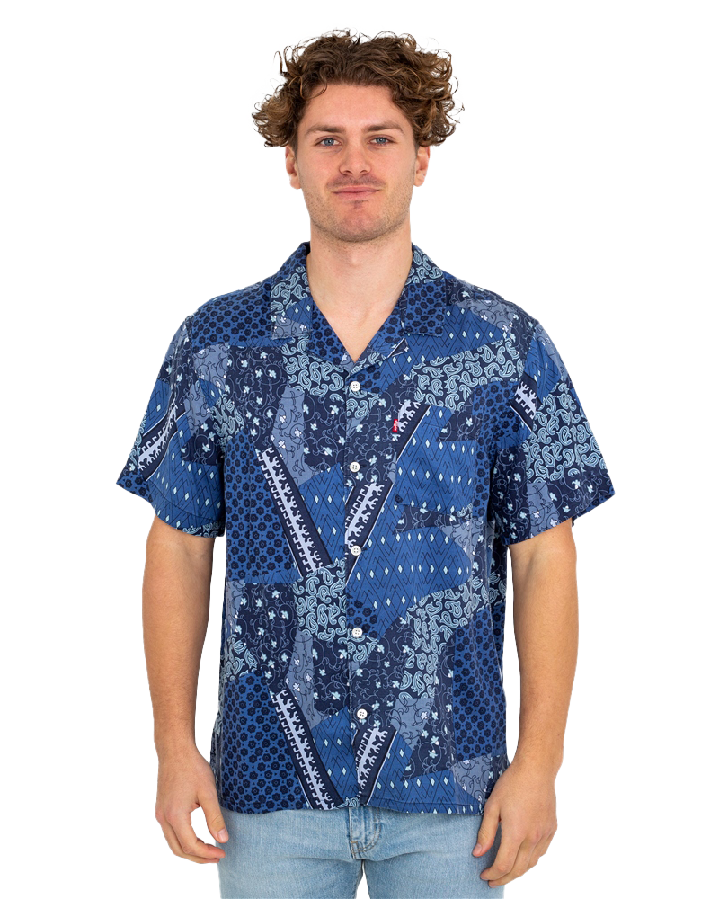 The Sunset Camp Shirt In Bandana Collage