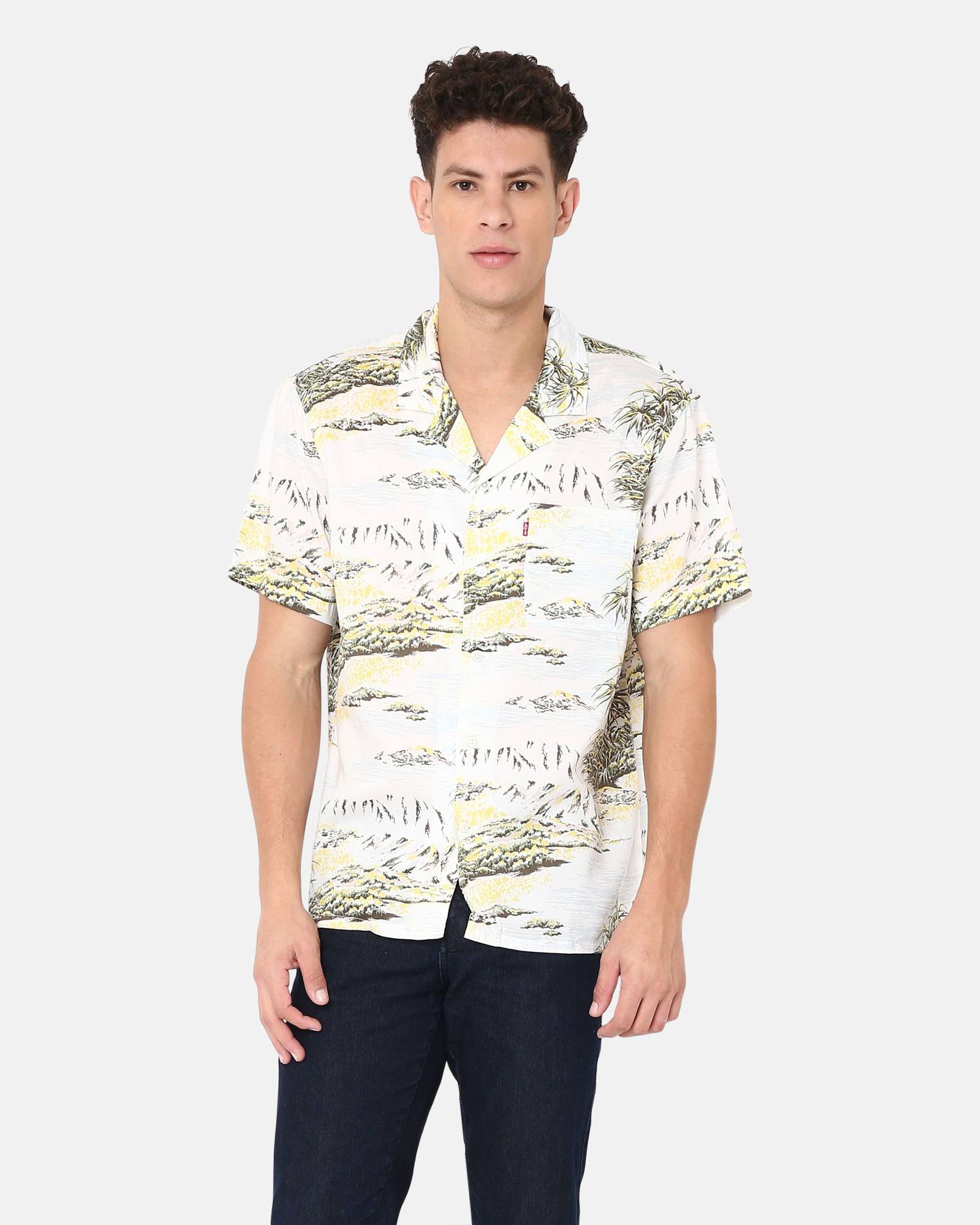 The Sunset Camp Shirt In Coastal Scenic Egret
