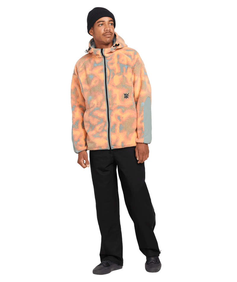 Tokyo True Bryan Iguchi Zip Fleece Jacket In Tigerlily